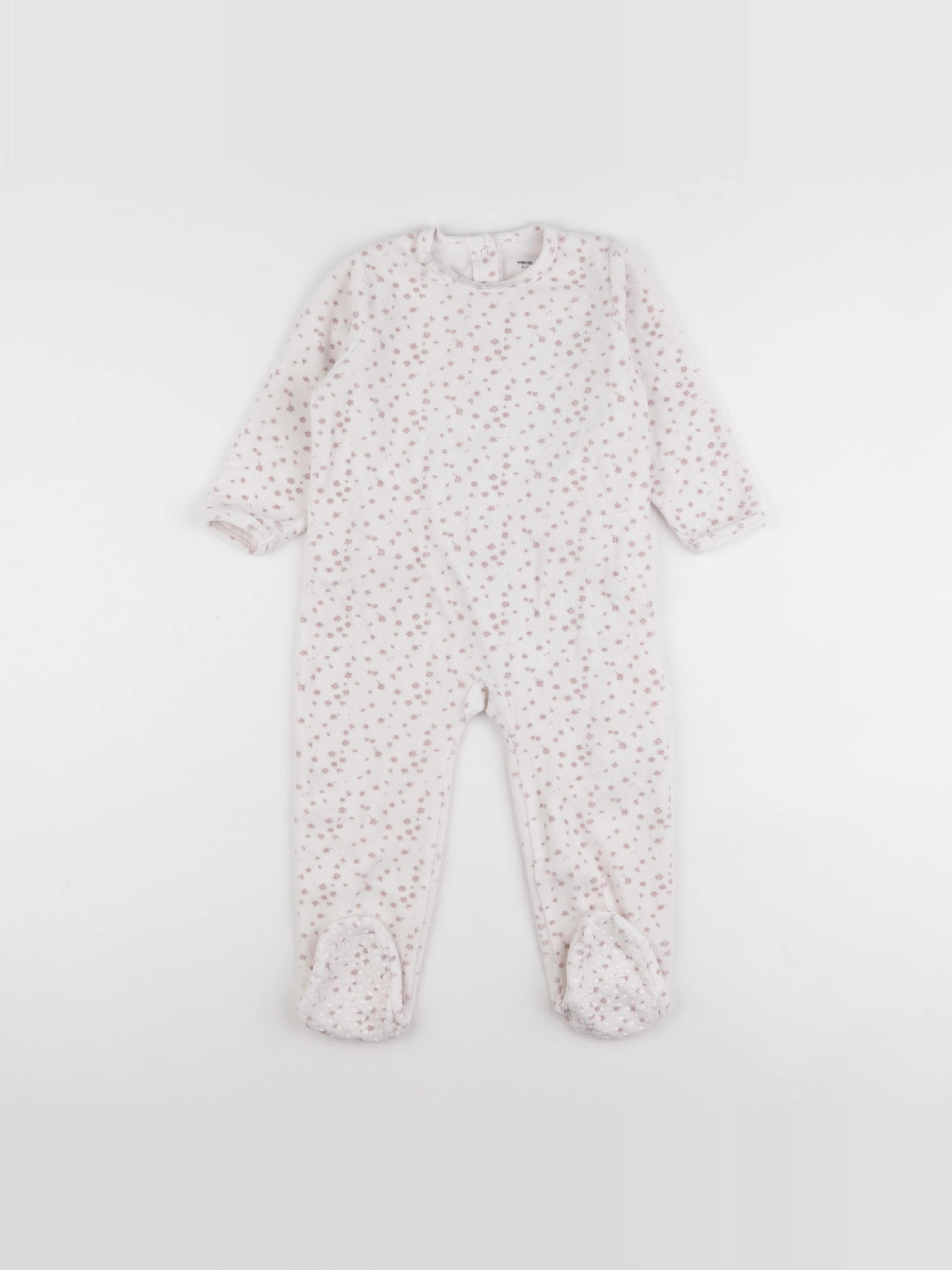 Vertbaudet - pyjama velours beige - 3 ans