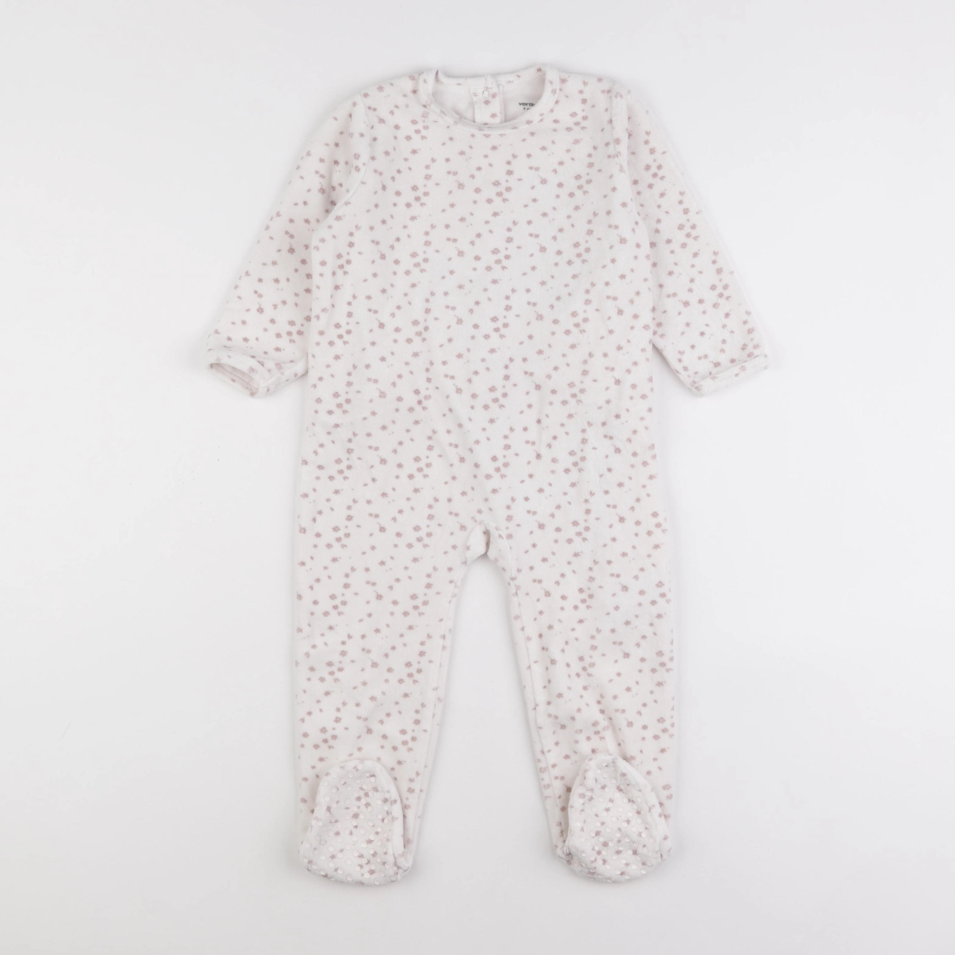 Vertbaudet - pyjama velours beige - 3 ans