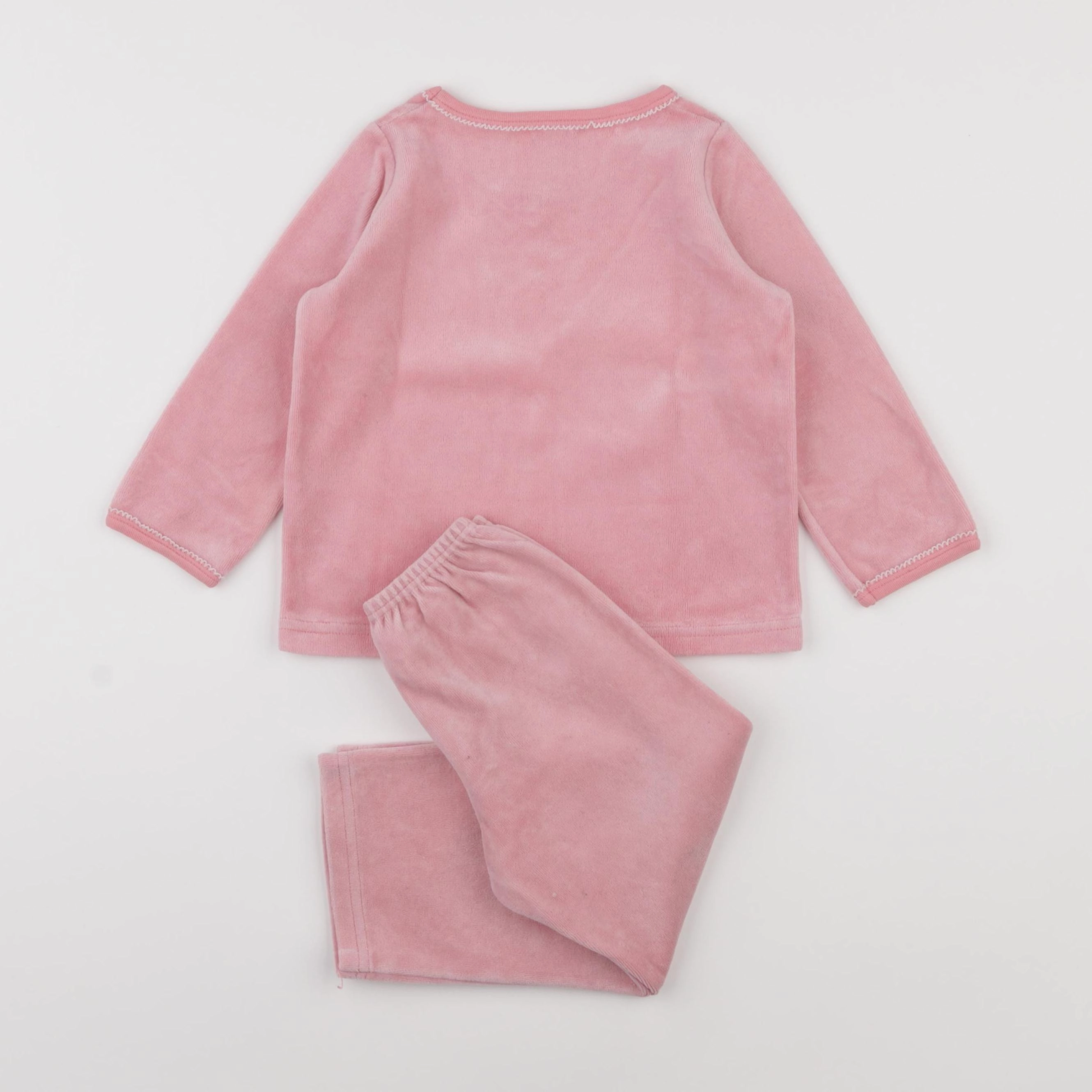 Petit Bateau - pyjama velours rose - 2 ans