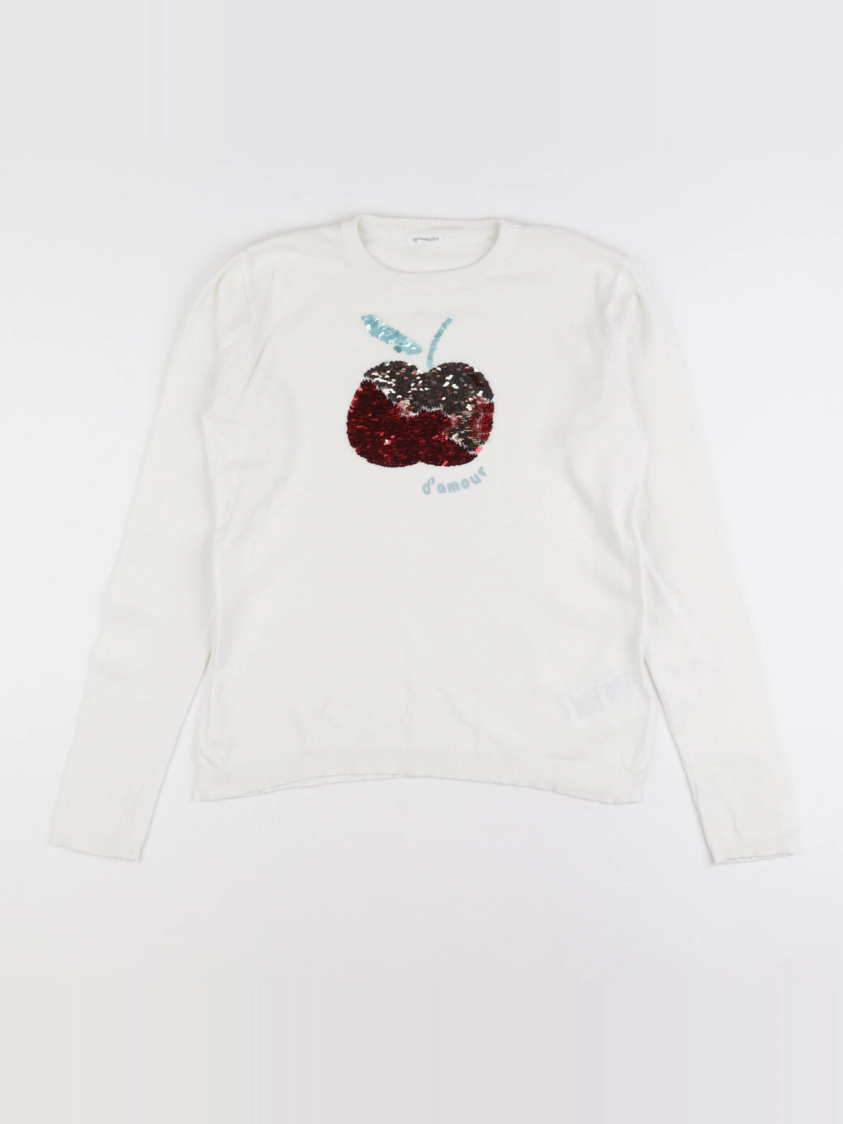 Vertbaudet - pull beige - 12 ans