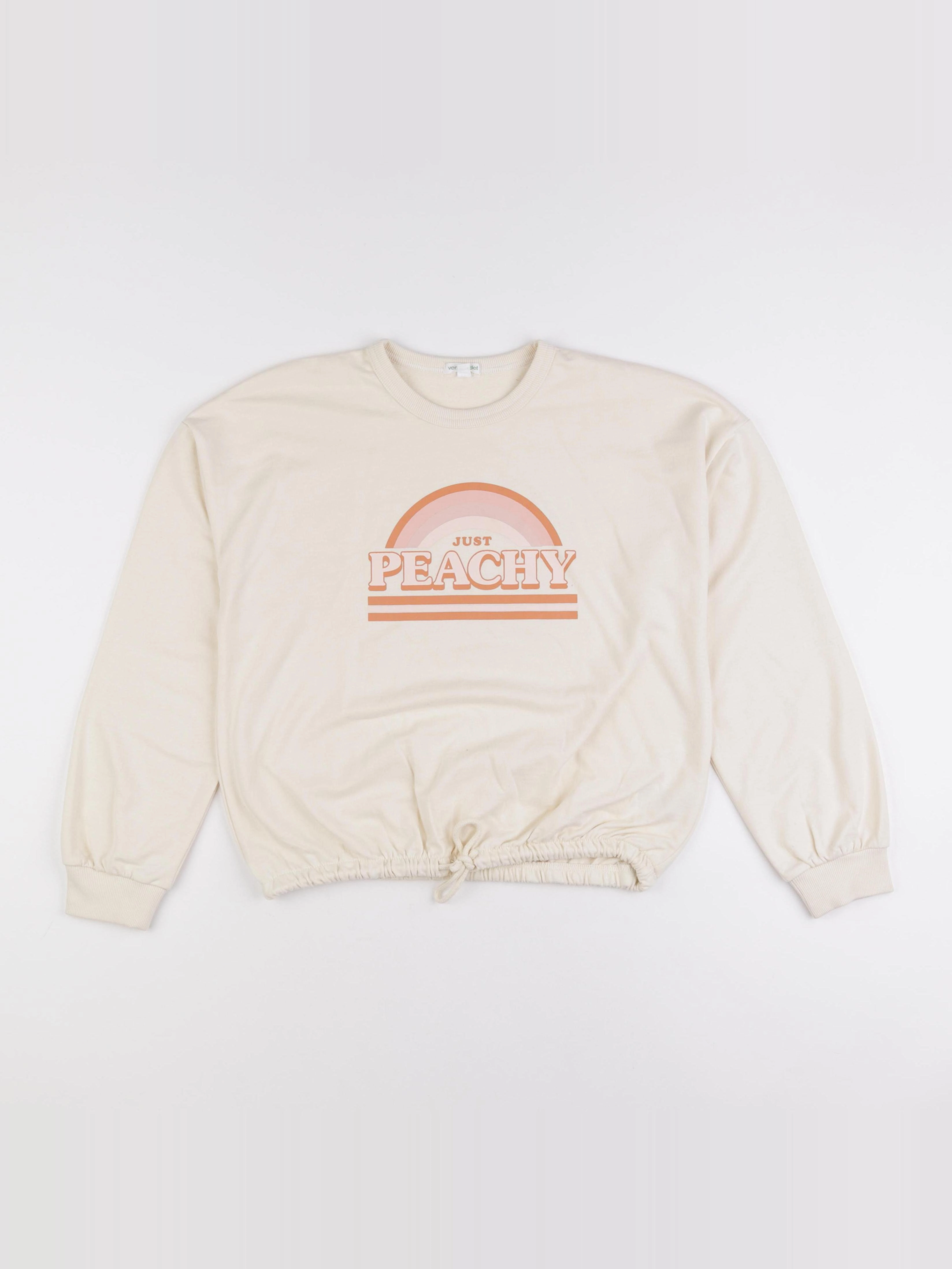Vertbaudet - sweat beige - 12 ans