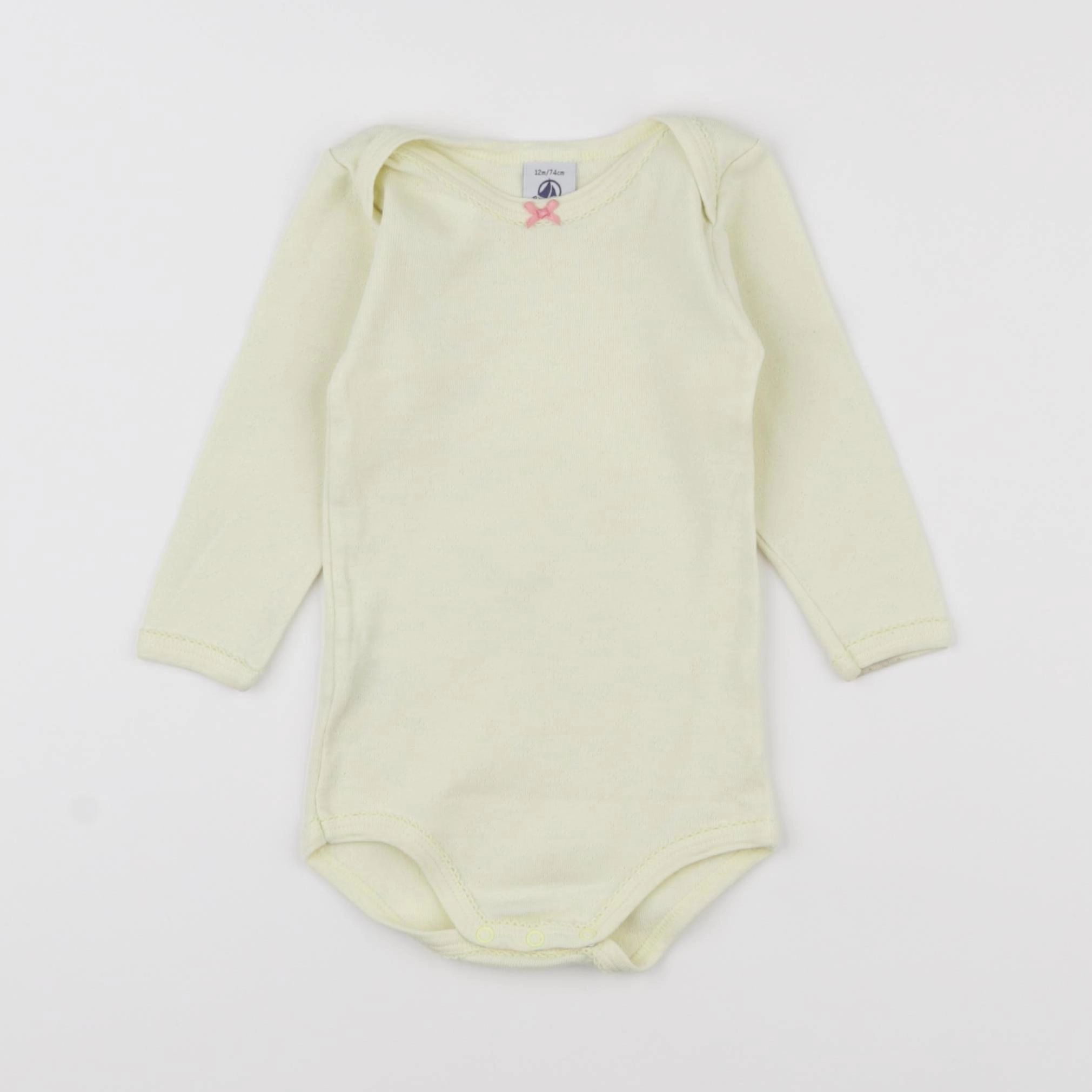 Petit Bateau - body jaune - 12 mois