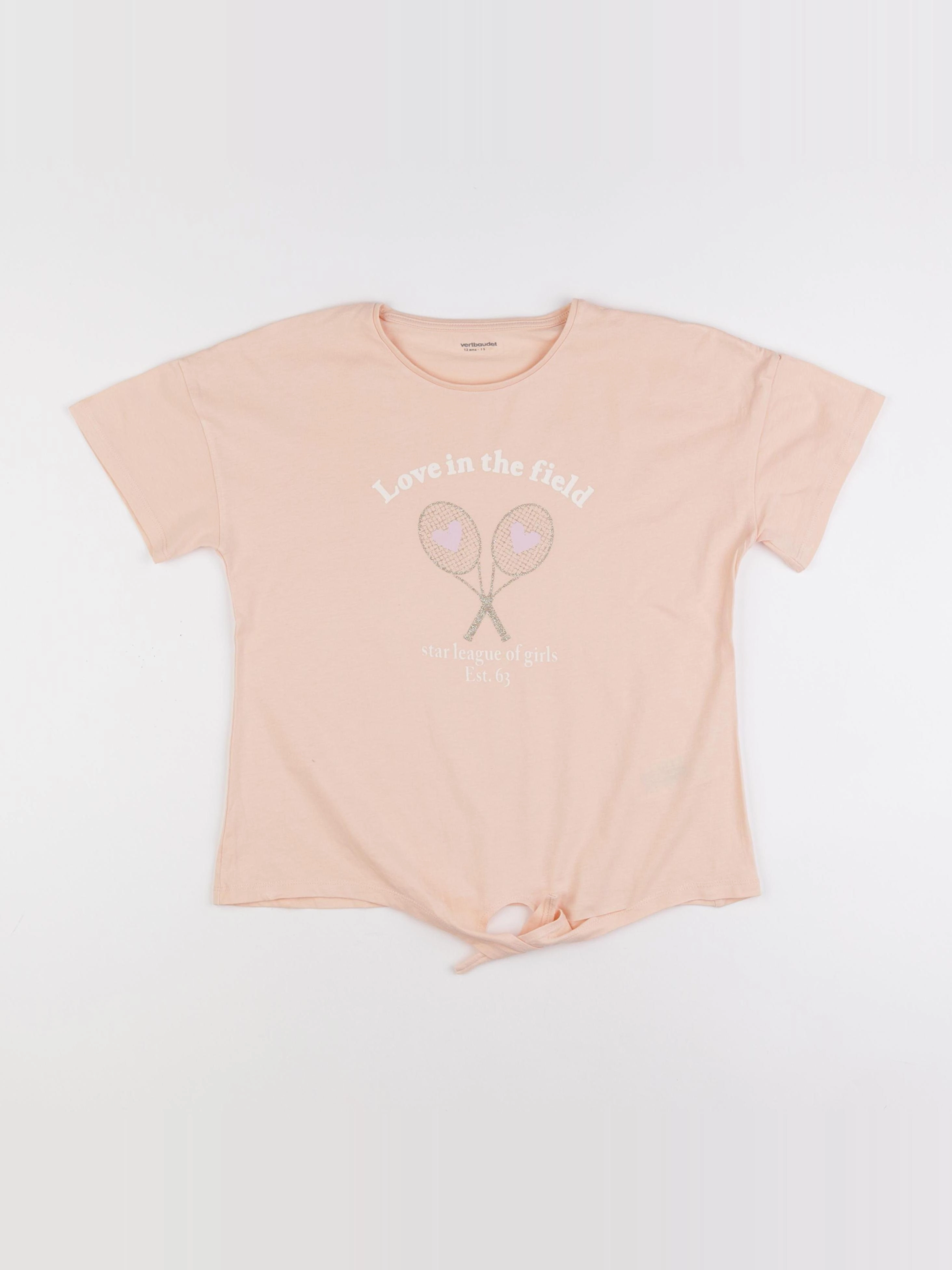 Vertbaudet - tee-shirt orange - 12 ans