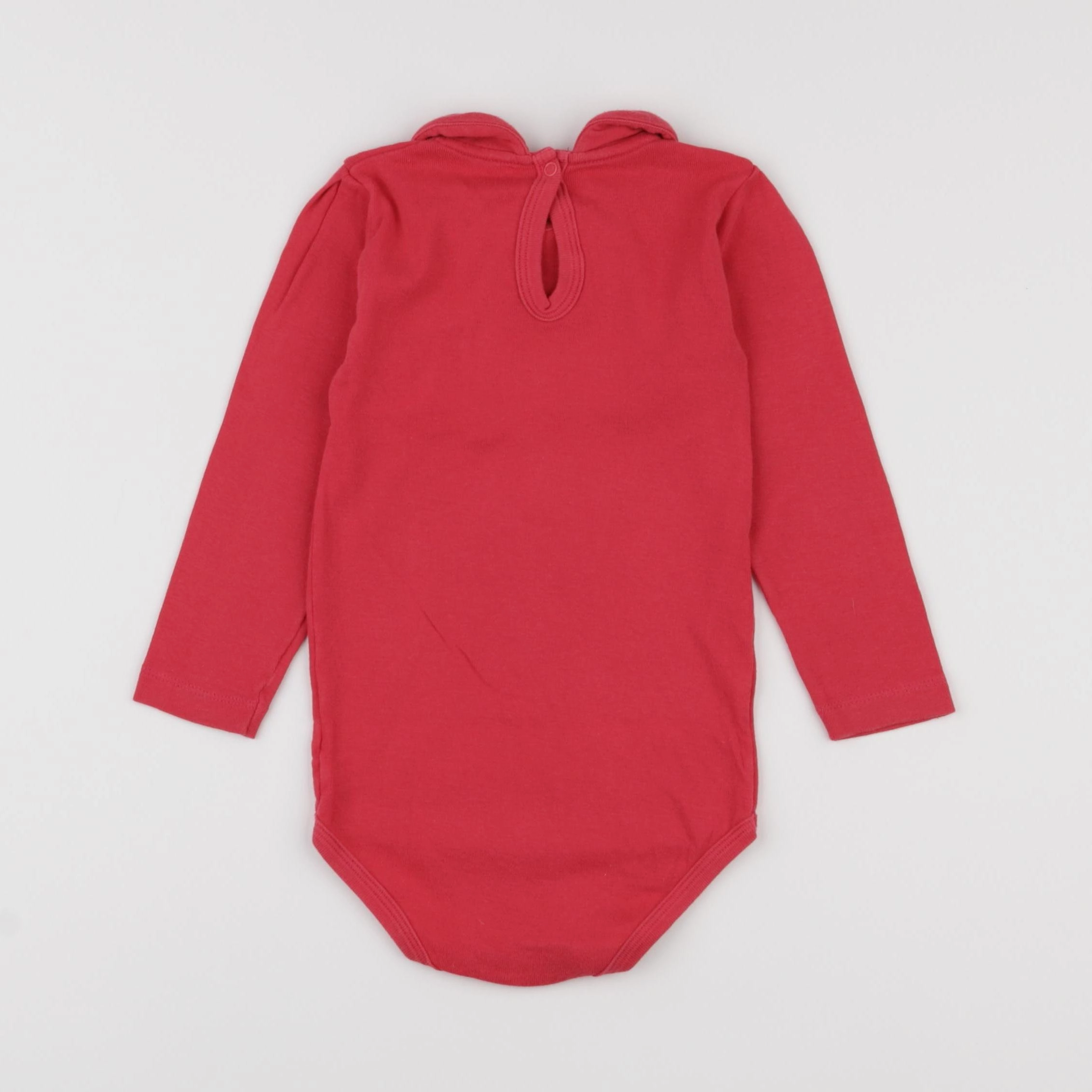 Petit Bateau - body à col rouge - 24 mois