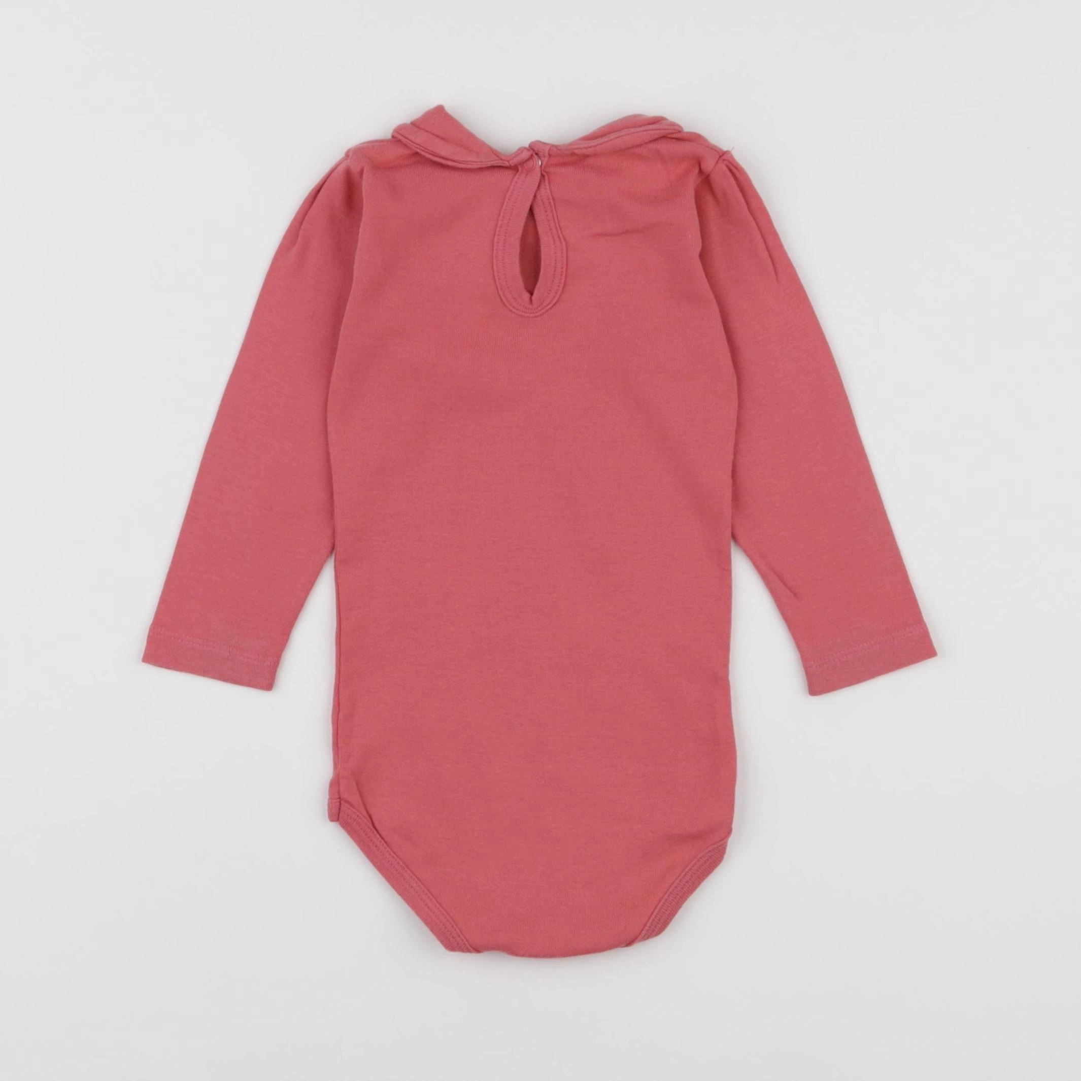 Petit Bateau - body à col rose - 12 mois