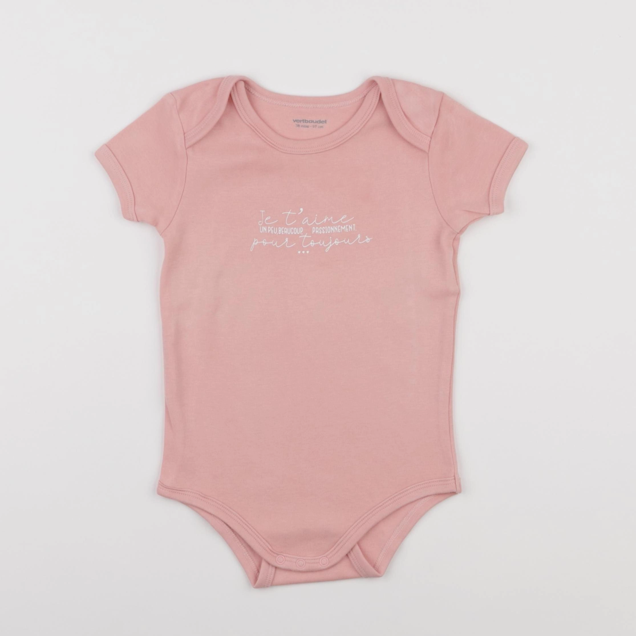 Vertbaudet - body rose - 36 mois