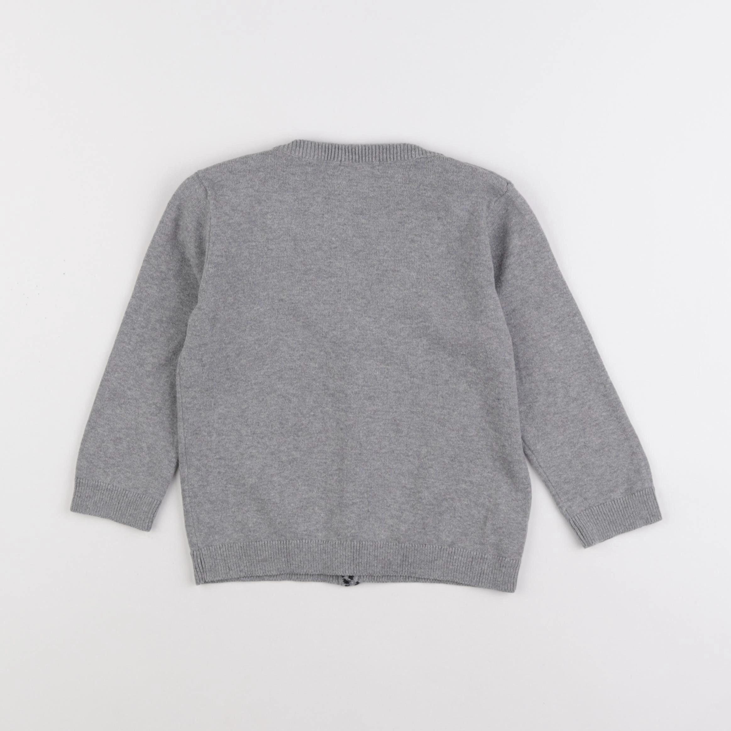 Vertbaudet - gilet gris - 3 ans