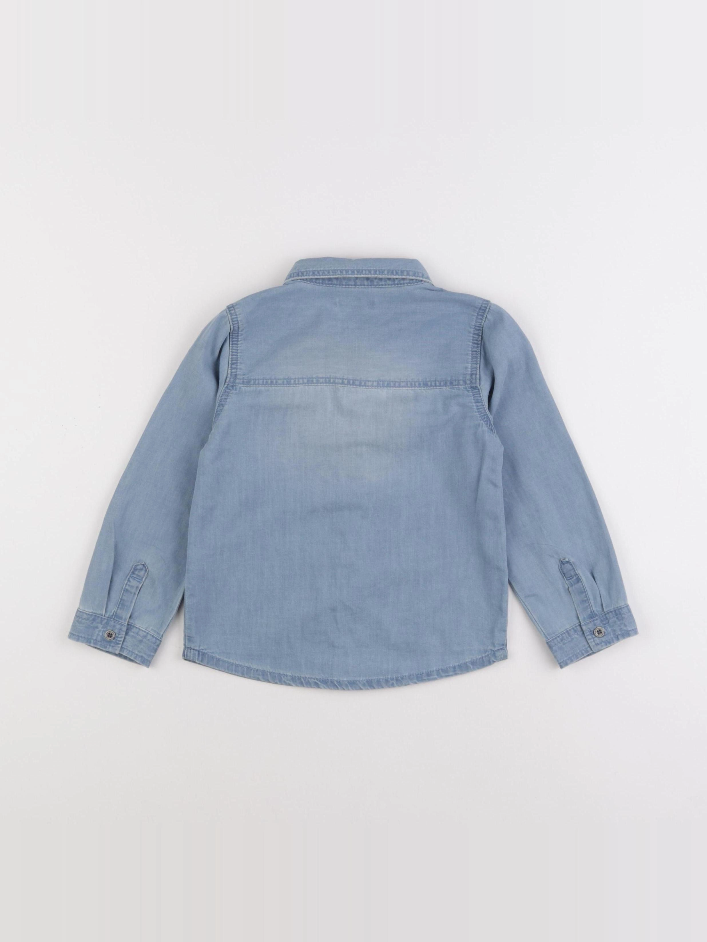 Vertbaudet - chemise bleu - 36 mois