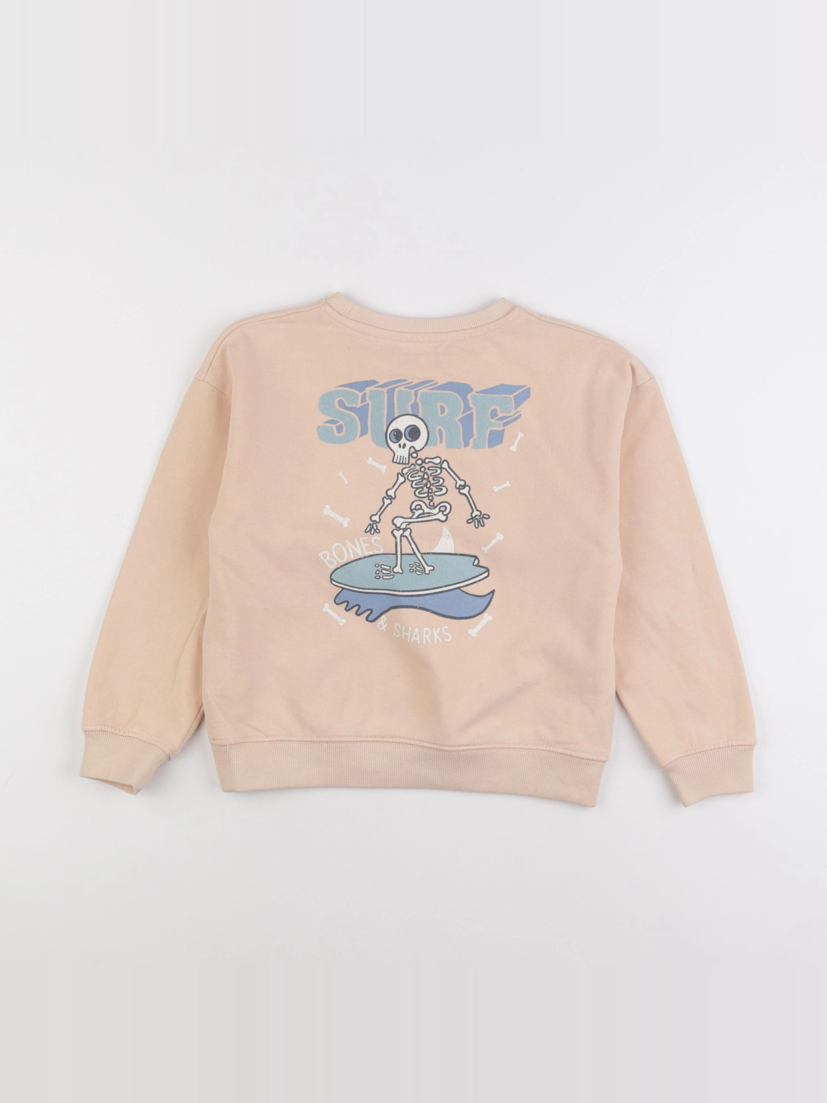 Vertbaudet - sweat imprimé au dos rose - 8 ans