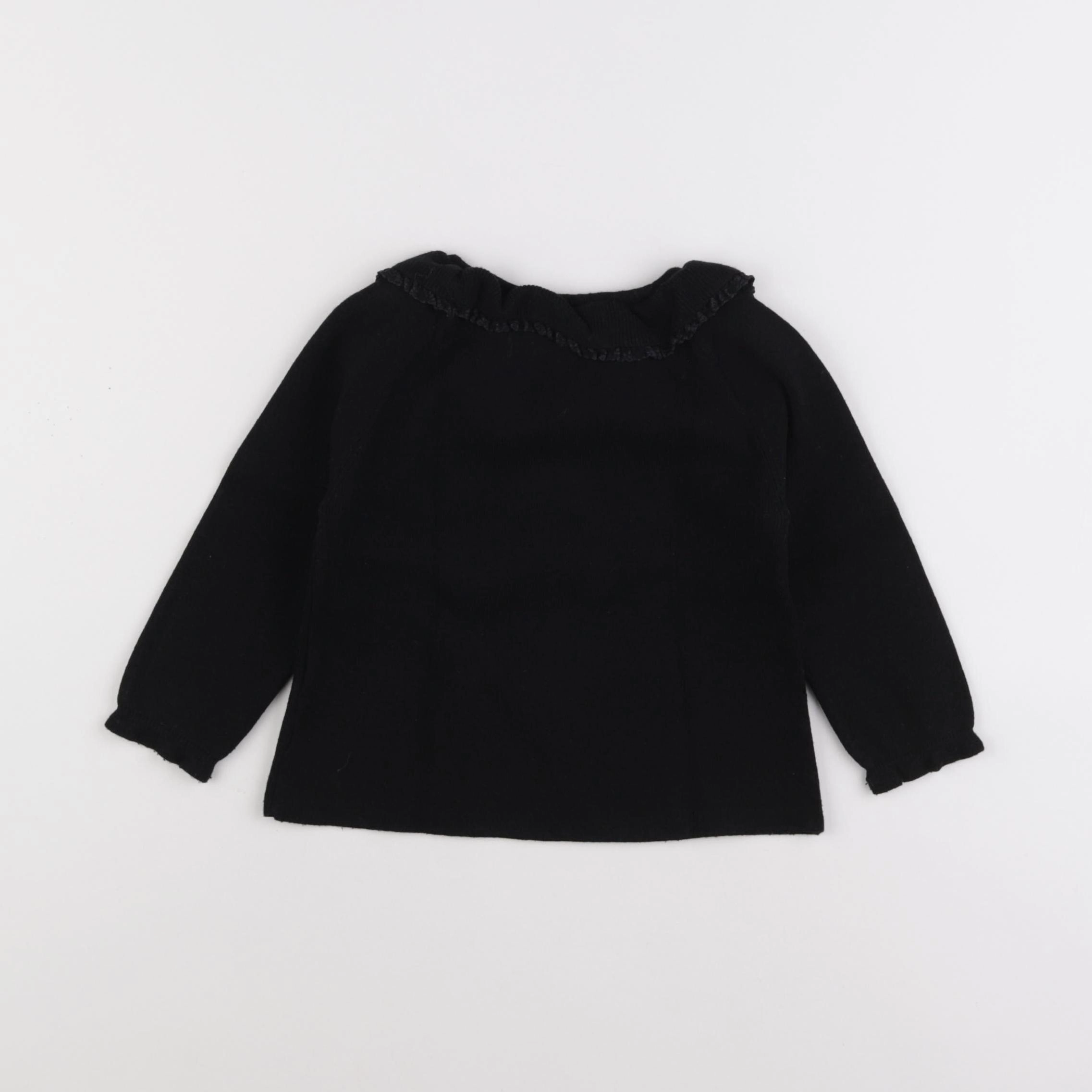 Zara - pull noir - 18/24 mois