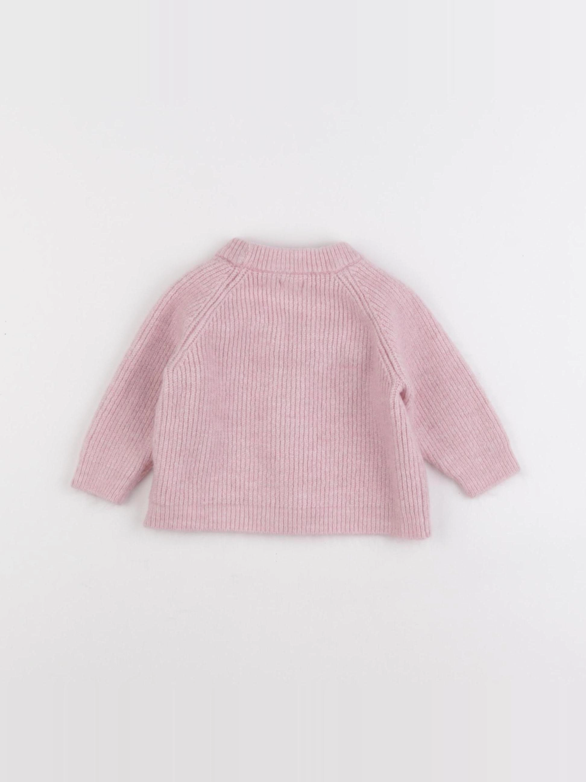 Vertbaudet - gilet rose - 9 mois