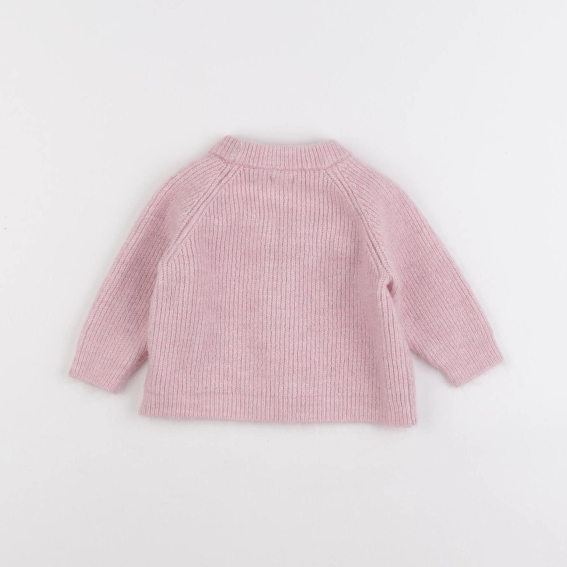Vertbaudet - gilet rose - 9 mois