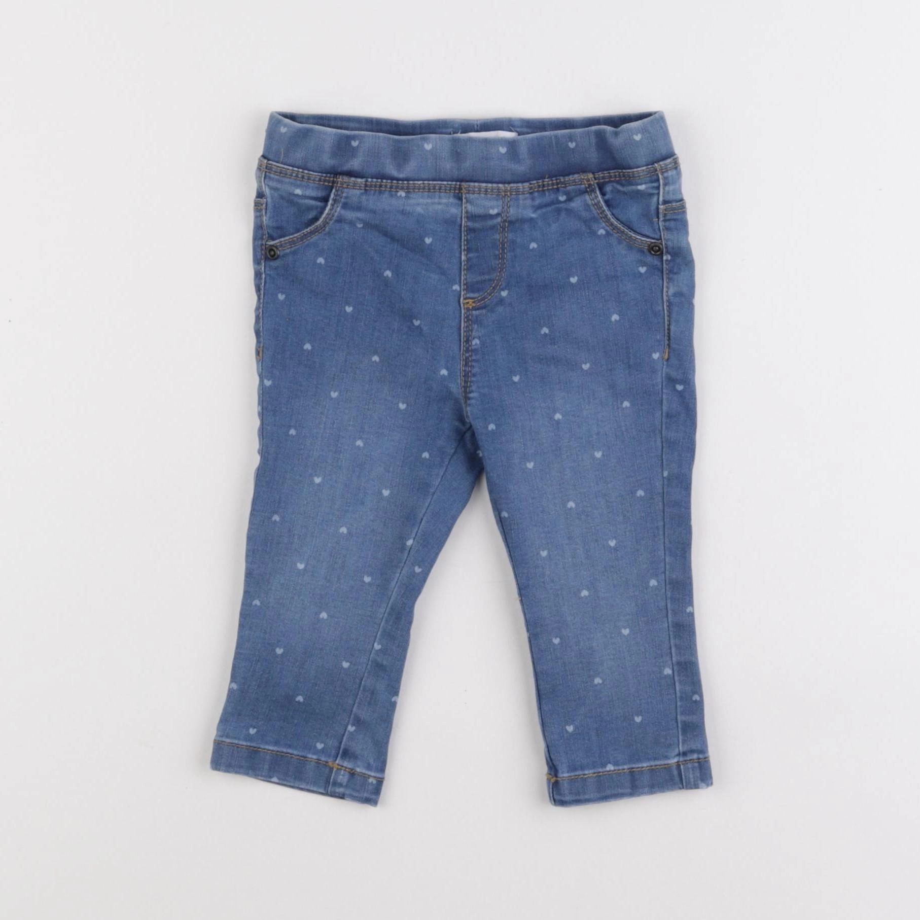 Vertbaudet - jegging bleu - 12 mois