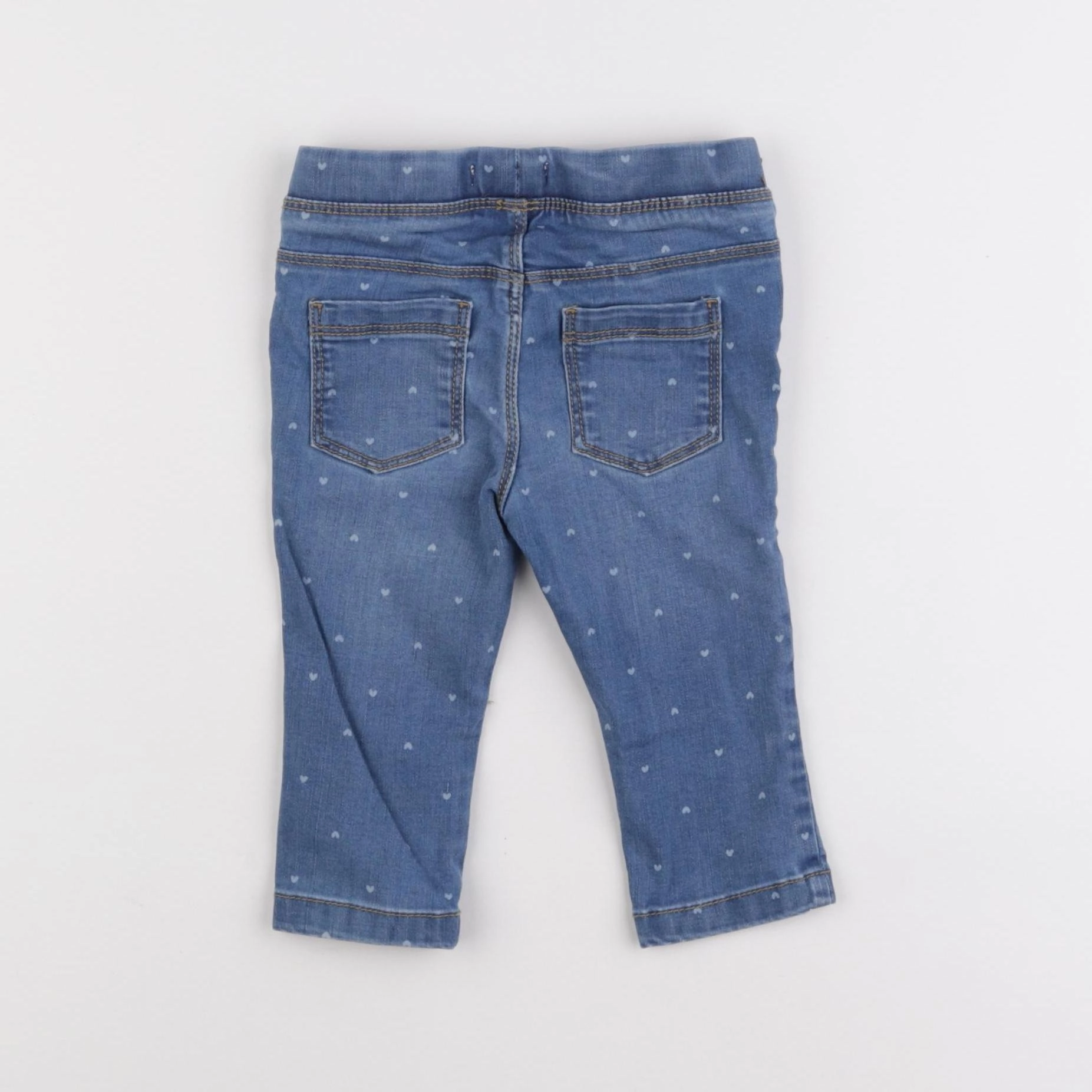 Vertbaudet - jegging bleu - 12 mois