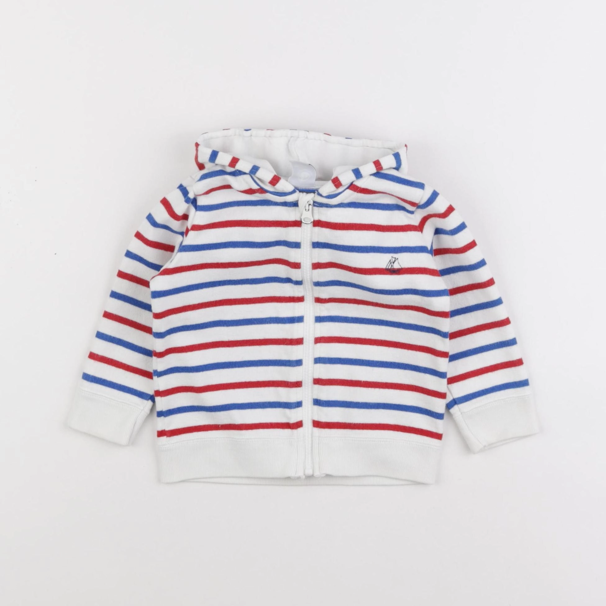 Petit Bateau - sweat rouge - 12 mois
