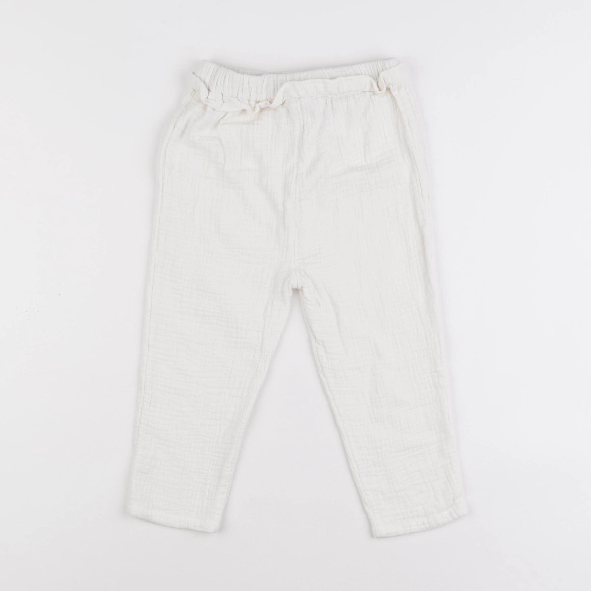 Vertbaudet - pantalon blanc - 36 mois