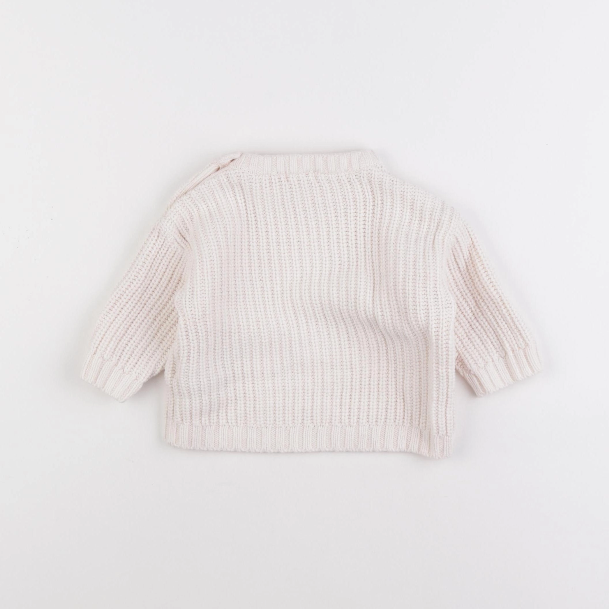 Vertbaudet - pull blanc - 9 mois