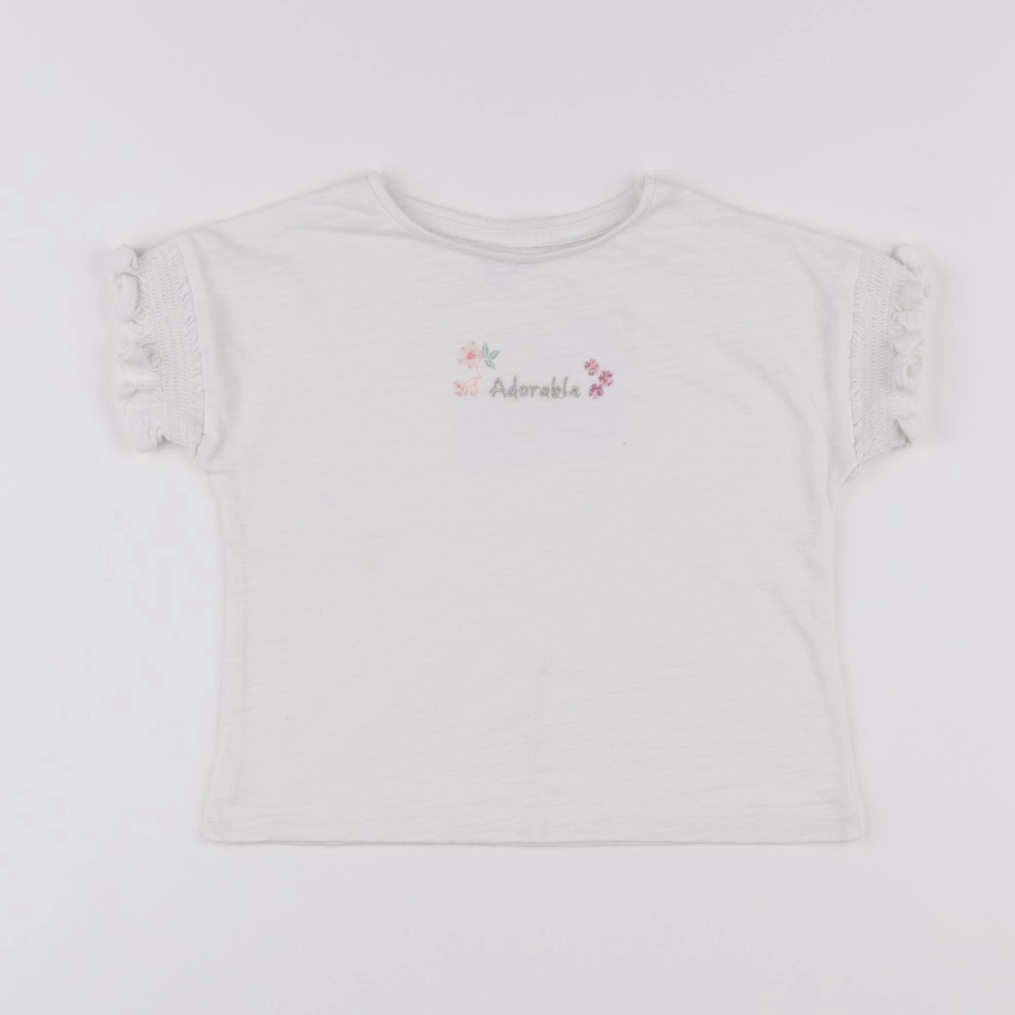 Vertbaudet - tee-shirt blanc - 2 ans
