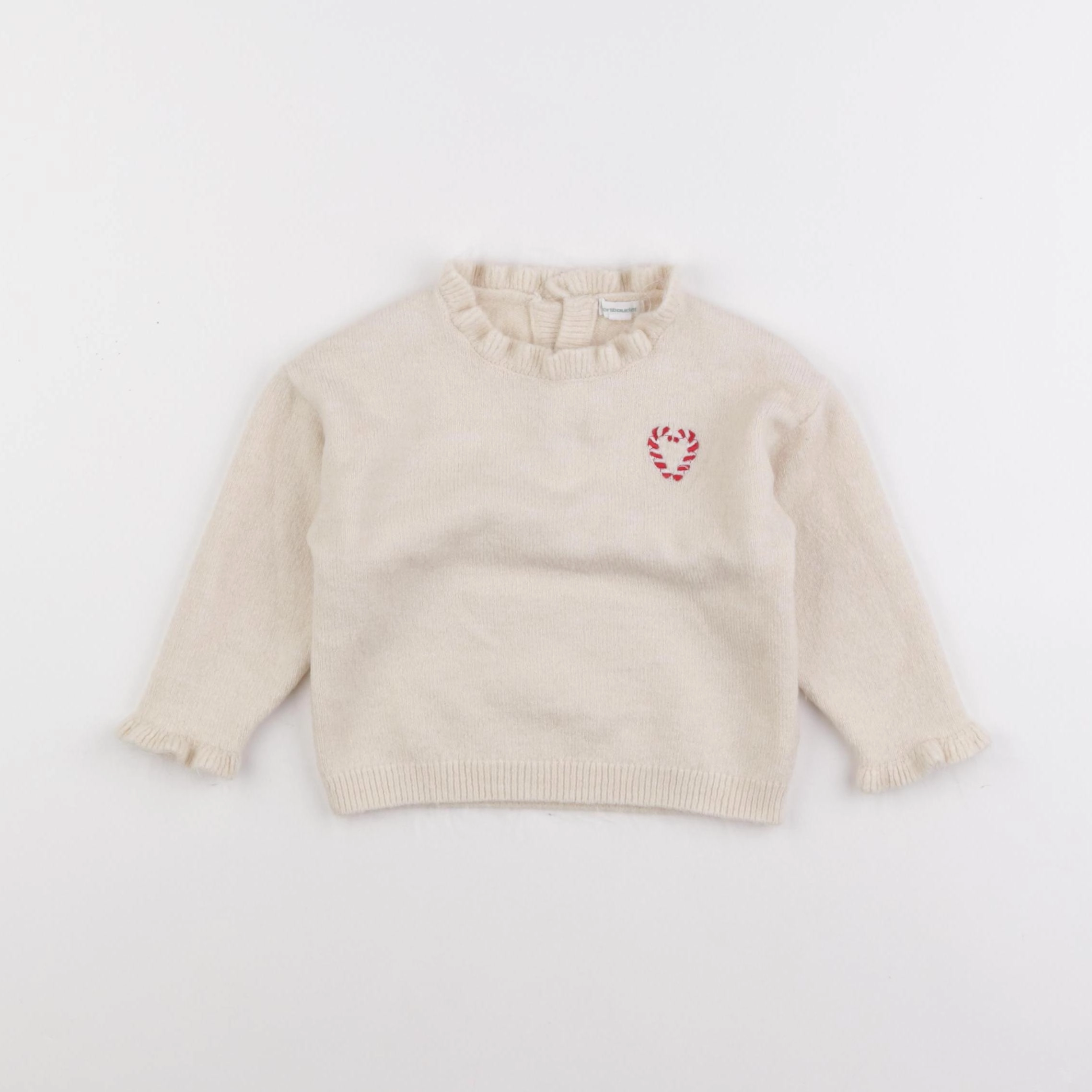Vertbaudet - pull beige - 18 mois