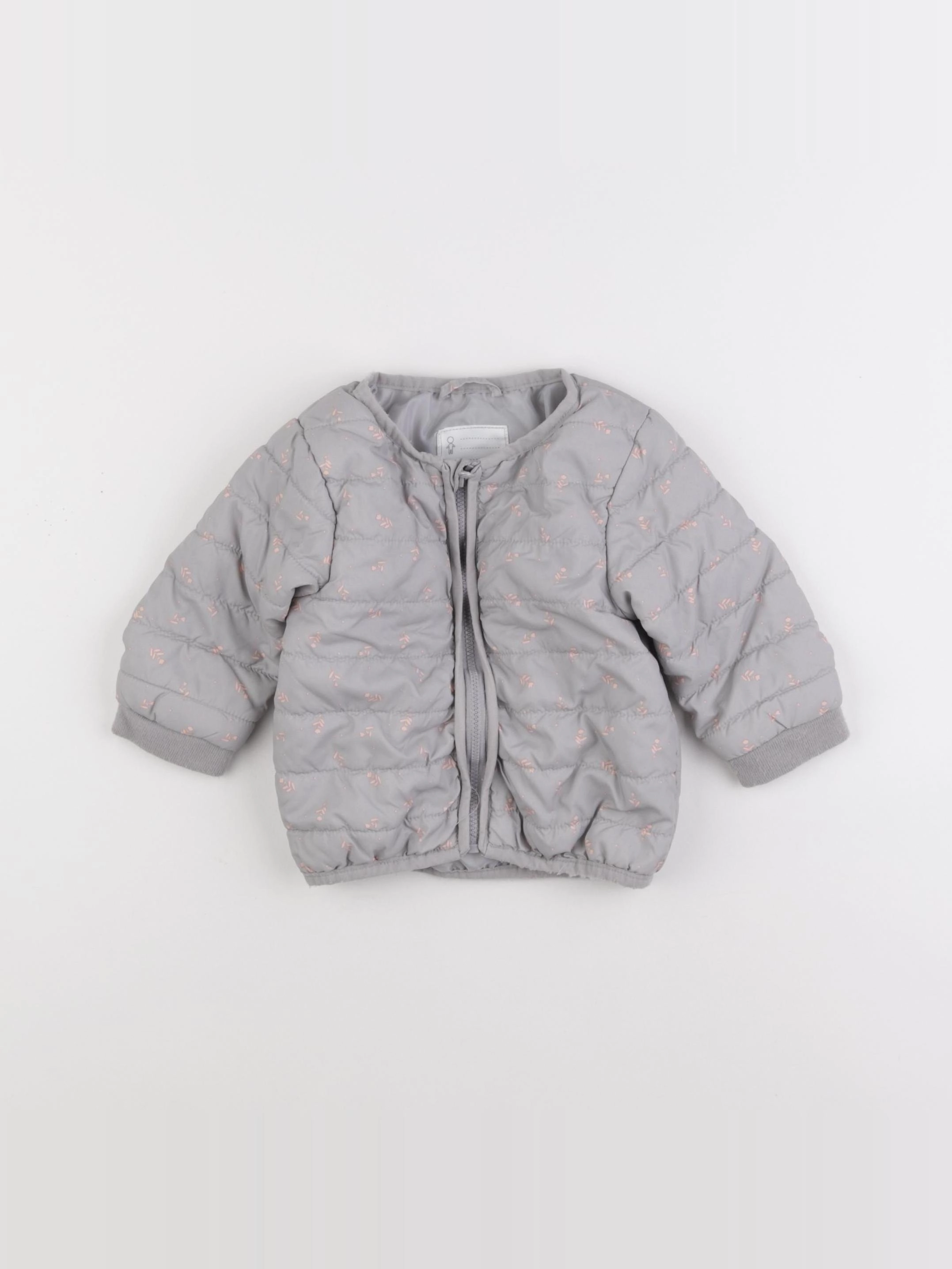 Vertbaudet - doudoune gris - 12 mois
