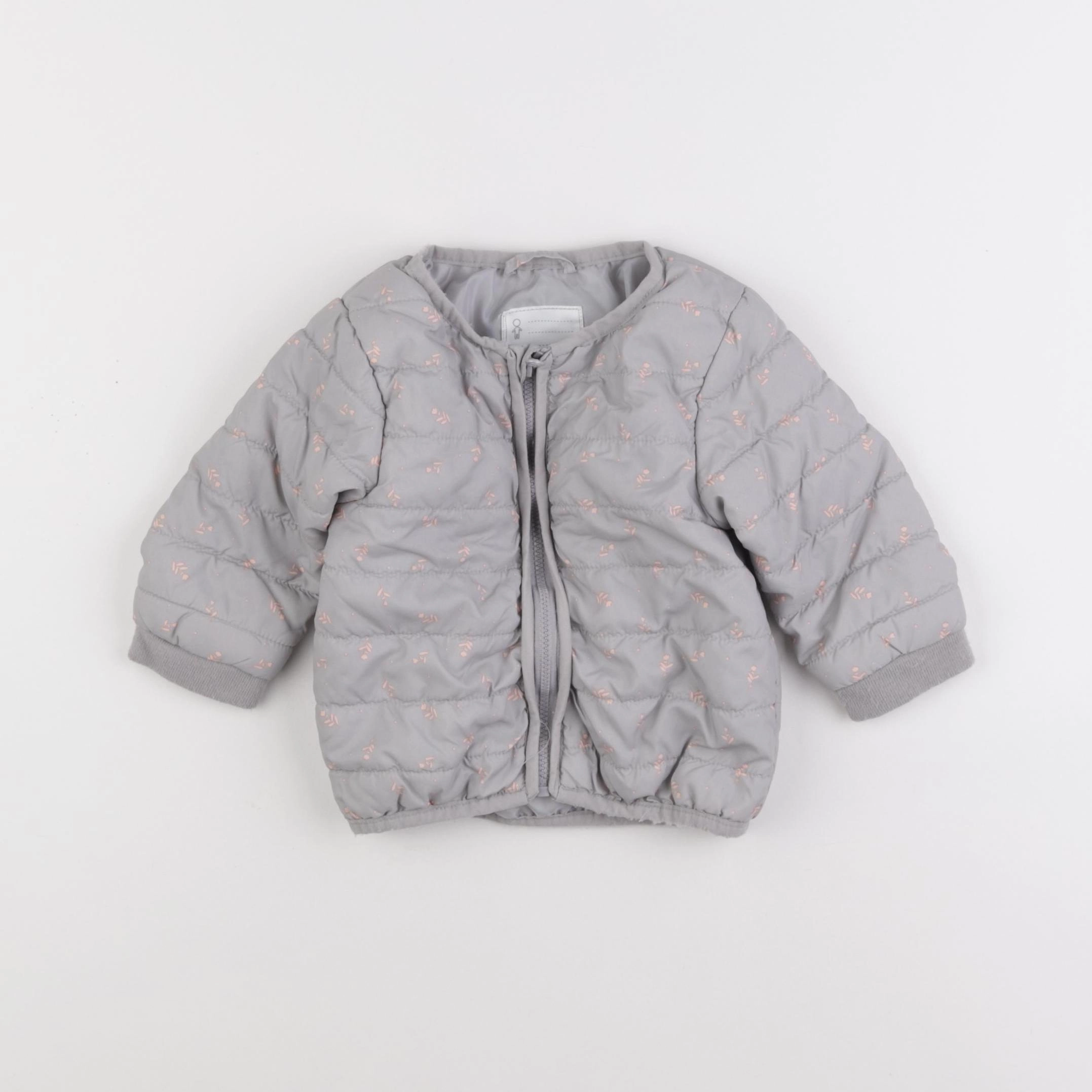 Vertbaudet - doudoune gris - 12 mois
