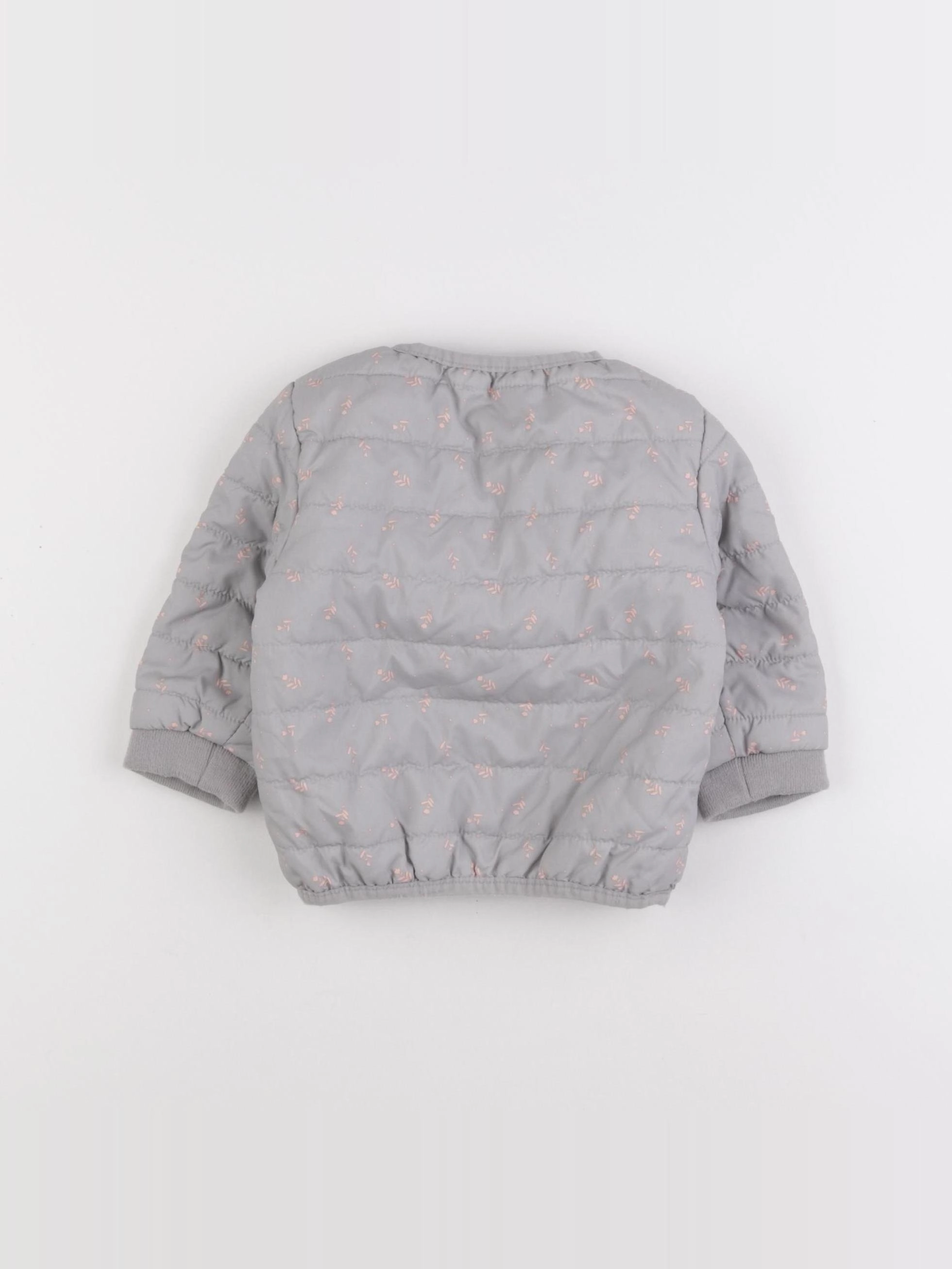 Vertbaudet - doudoune gris - 12 mois