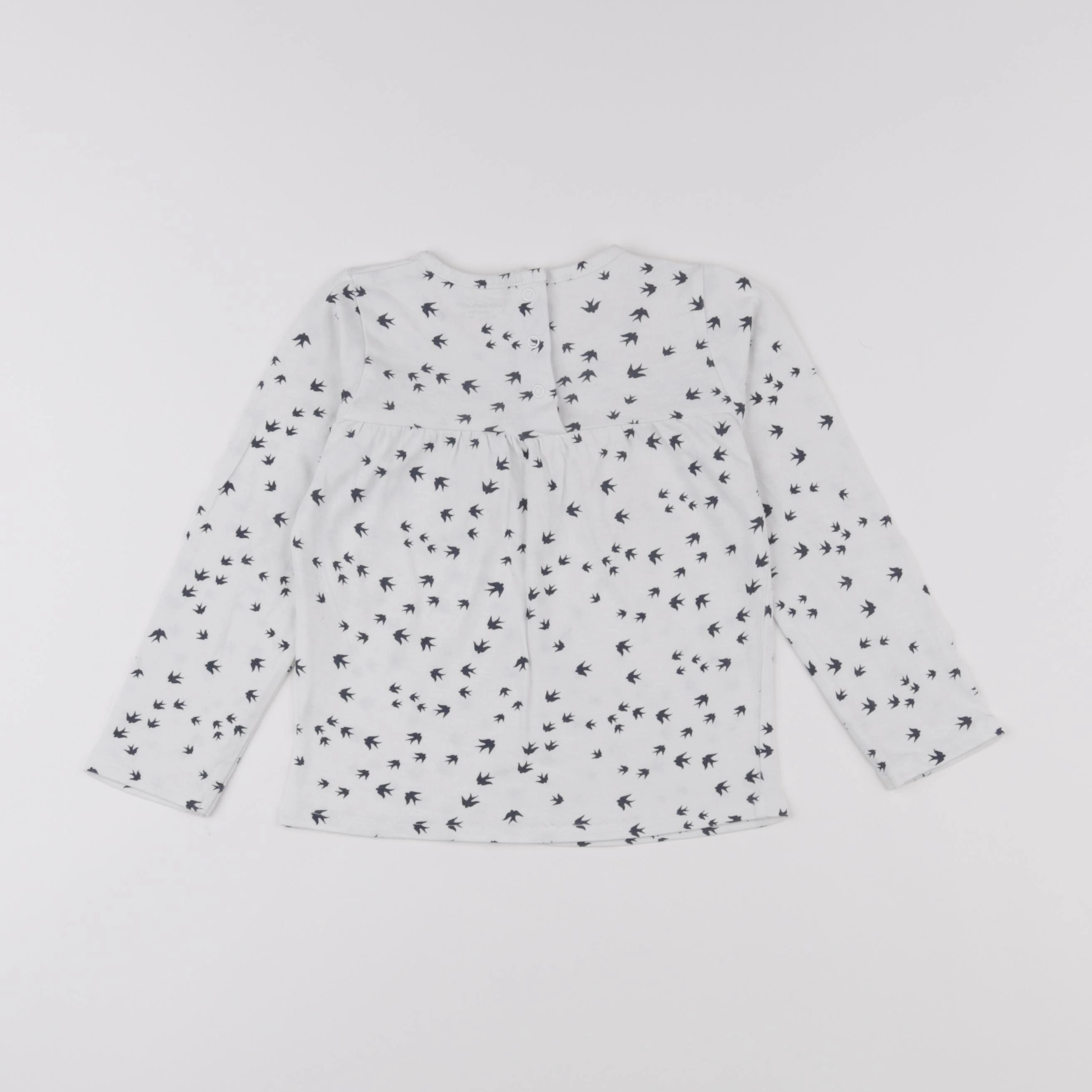 Vertbaudet - tee-shirt bleu, blanc - 36 mois