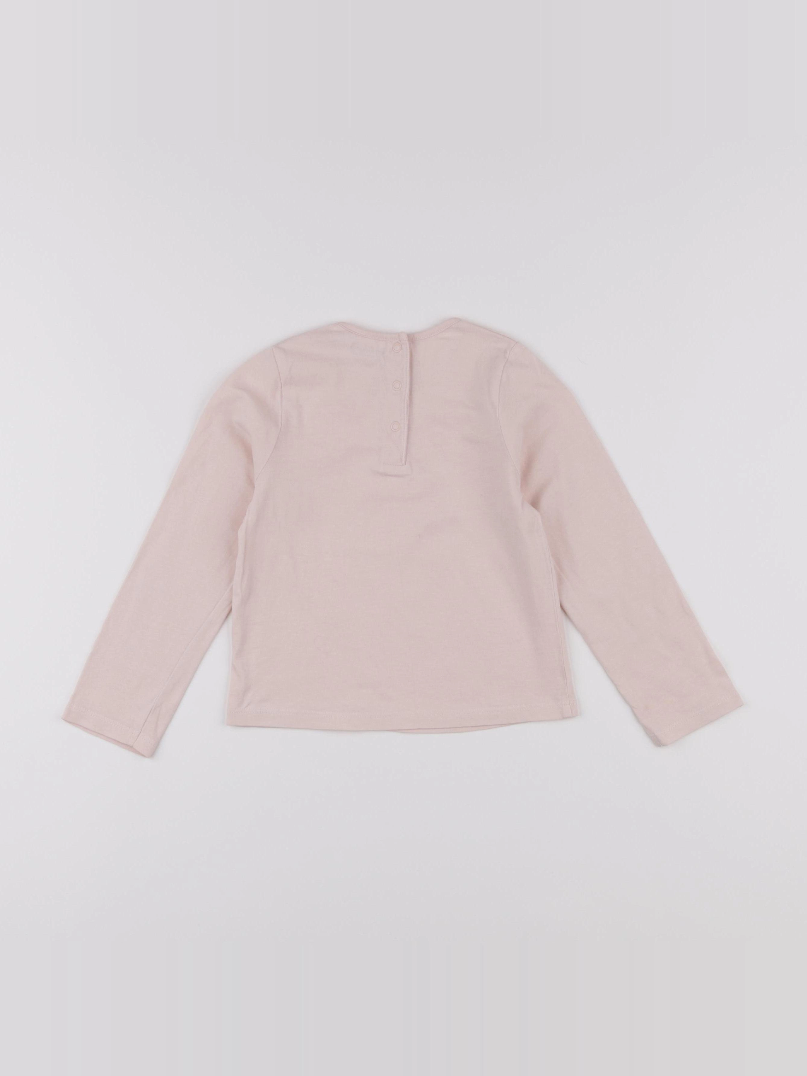 Vertbaudet - tee-shirt rose - 36 mois
