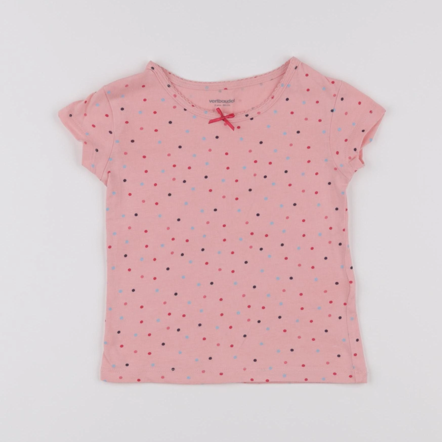 Vertbaudet - maillot de corps rose - 2 ans