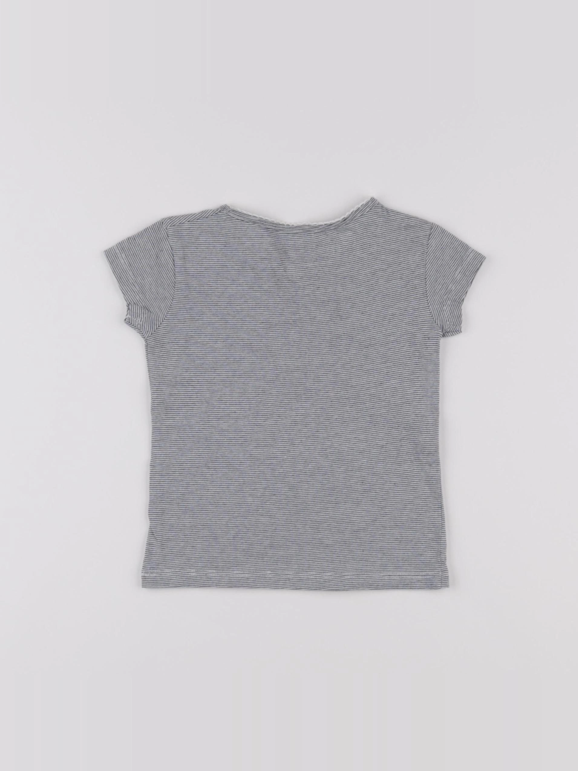 Vertbaudet - maillot de corps blanc, gris - 2 ans