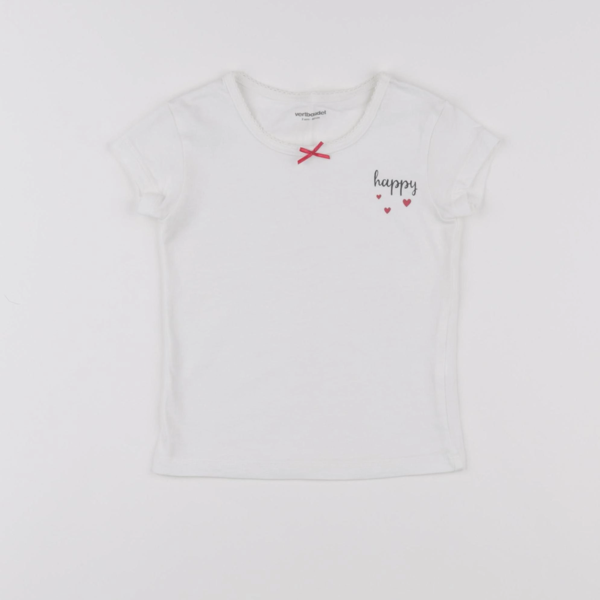 Vertbaudet - maillot de corps blanc - 2 ans