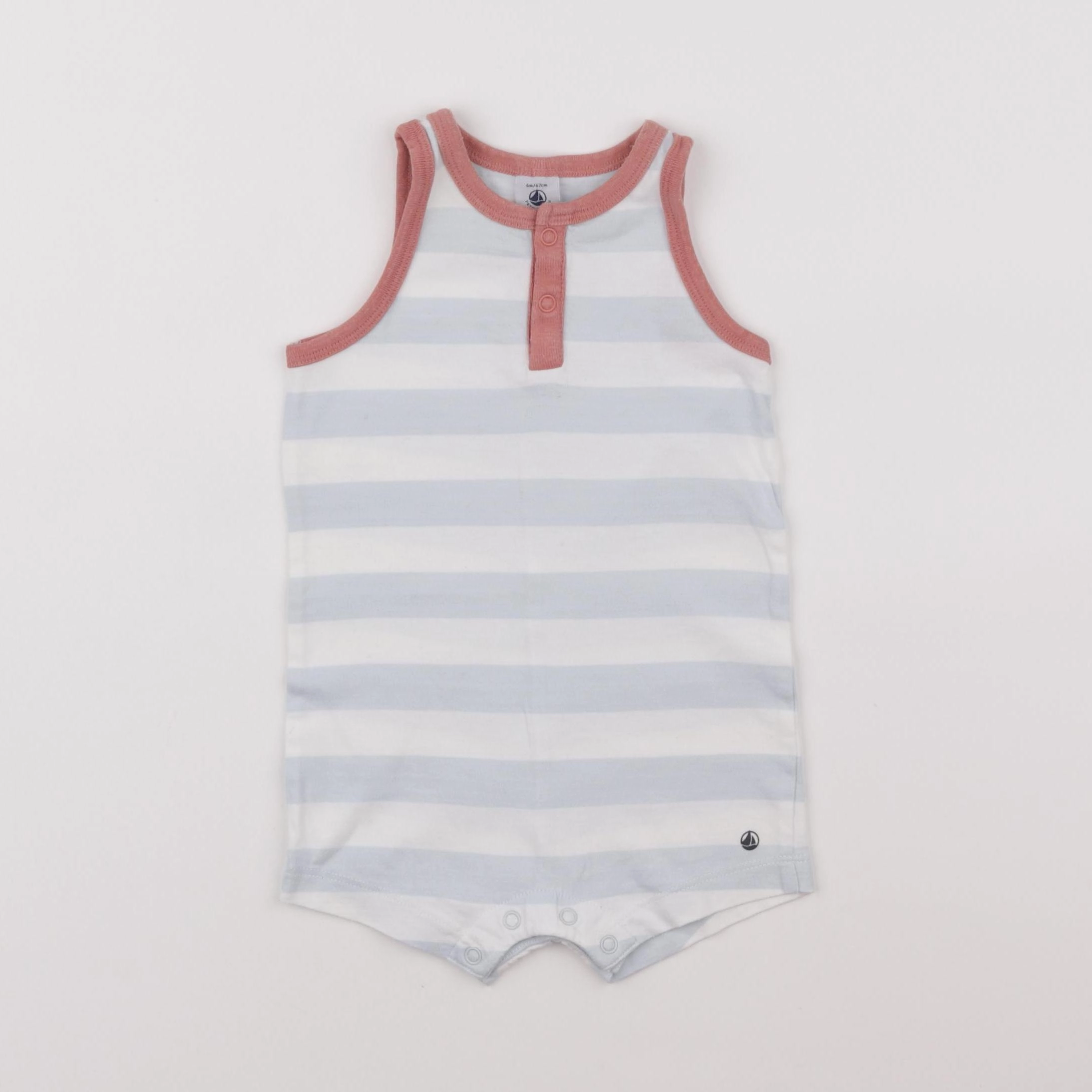 Petit Bateau - combinaison bleu - 6 mois