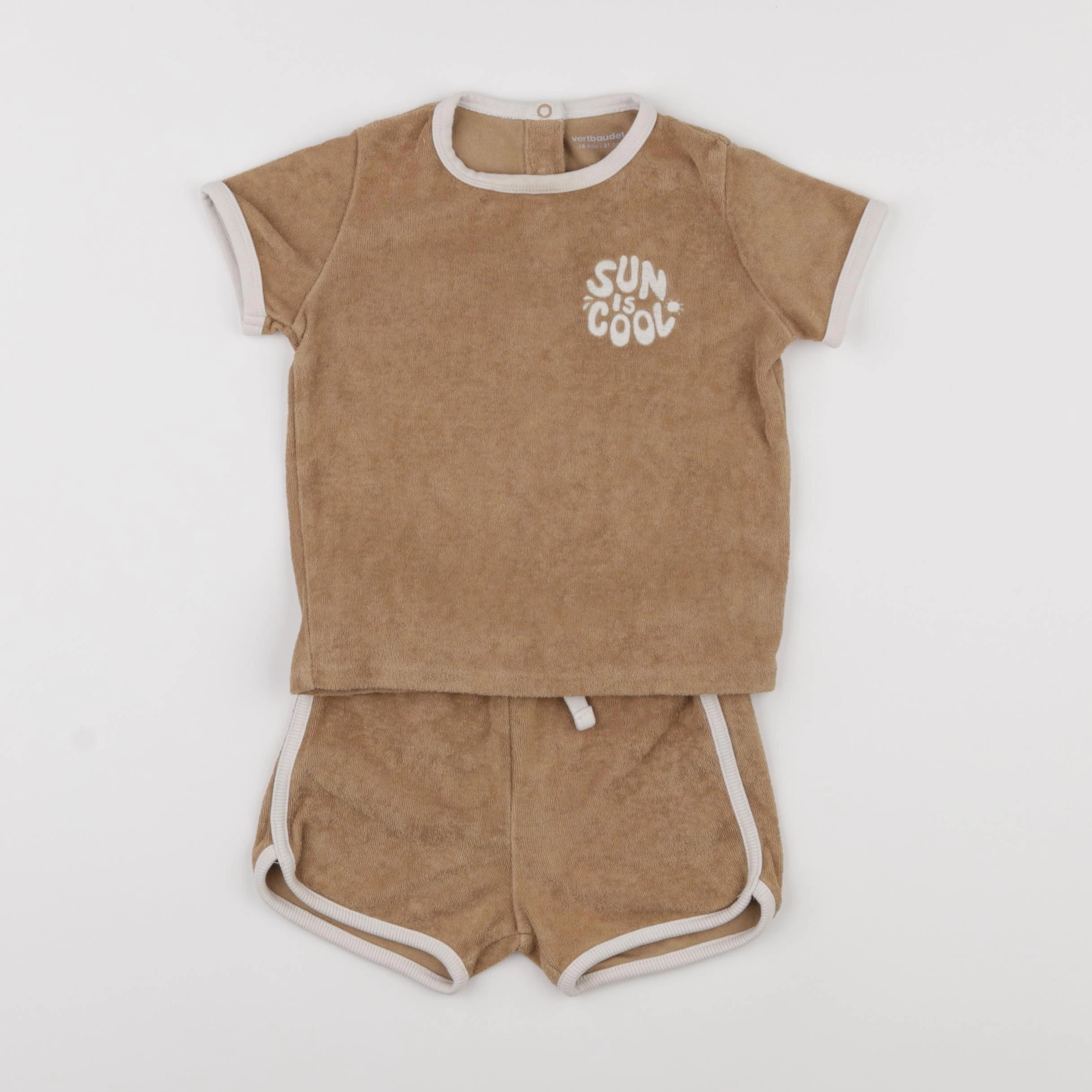 Vertbaudet - ensemble marron - 18 mois