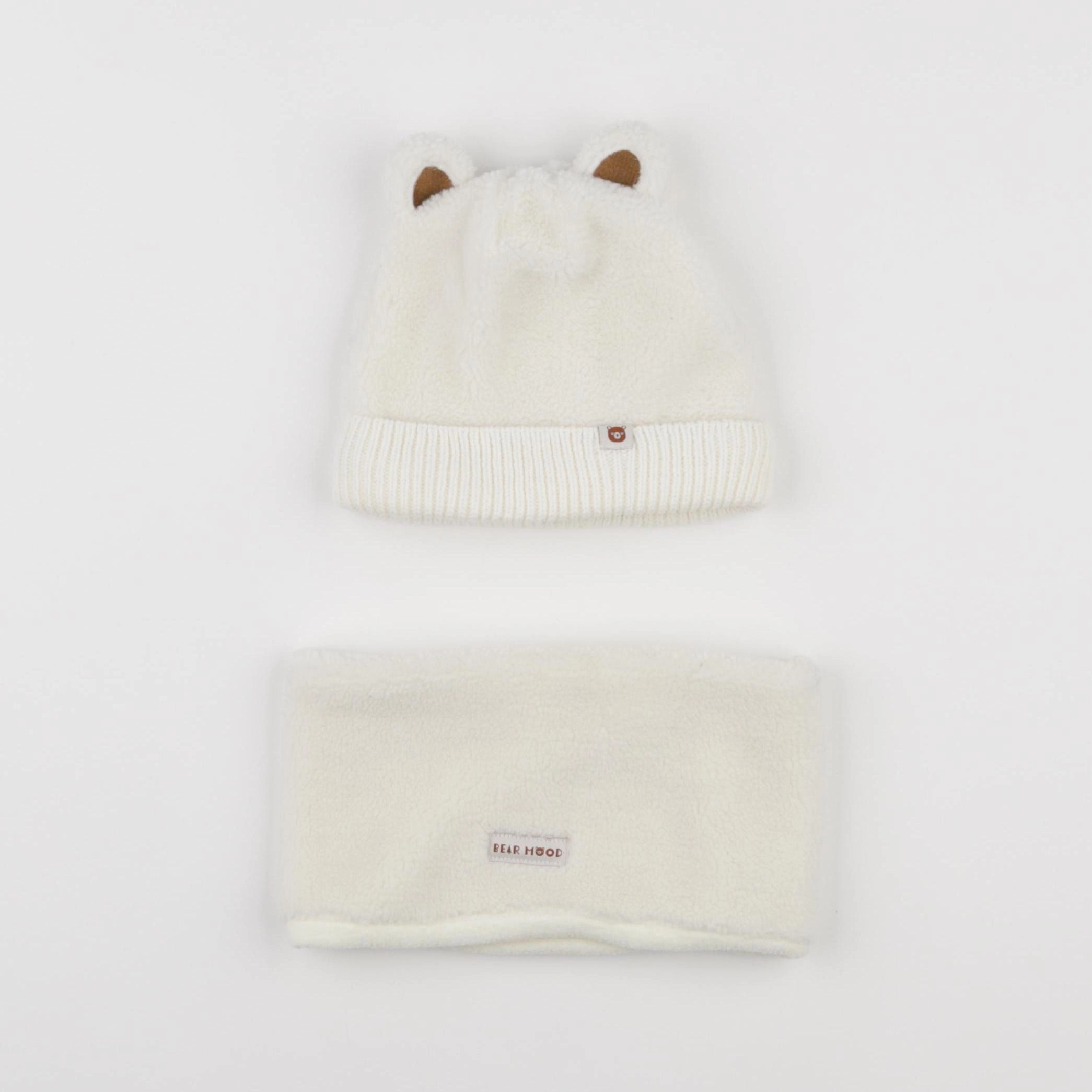 Vertbaudet - ensemble bonnet/tour de cou beige - 12/18 mois
