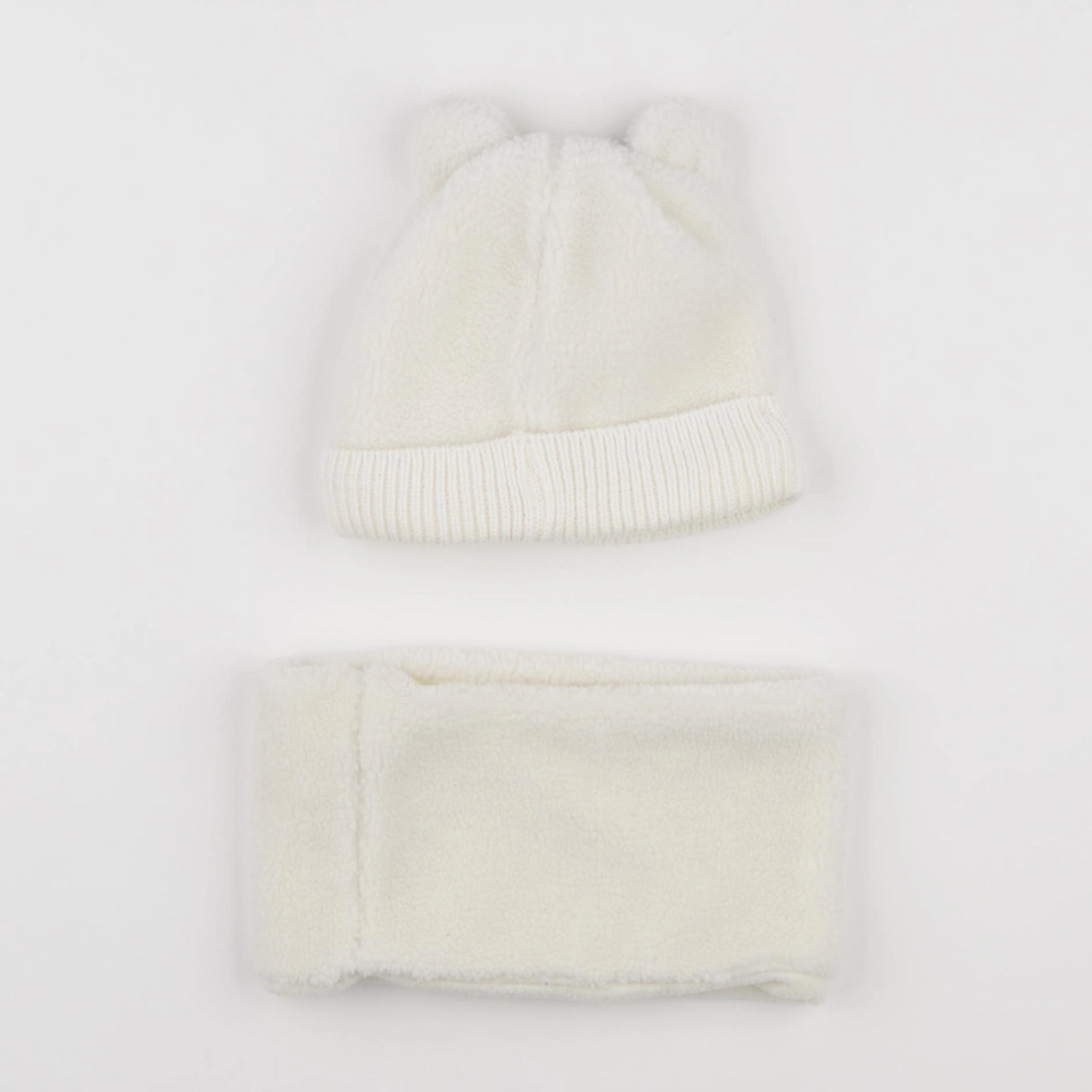 Vertbaudet - ensemble bonnet/tour de cou beige - 12/18 mois