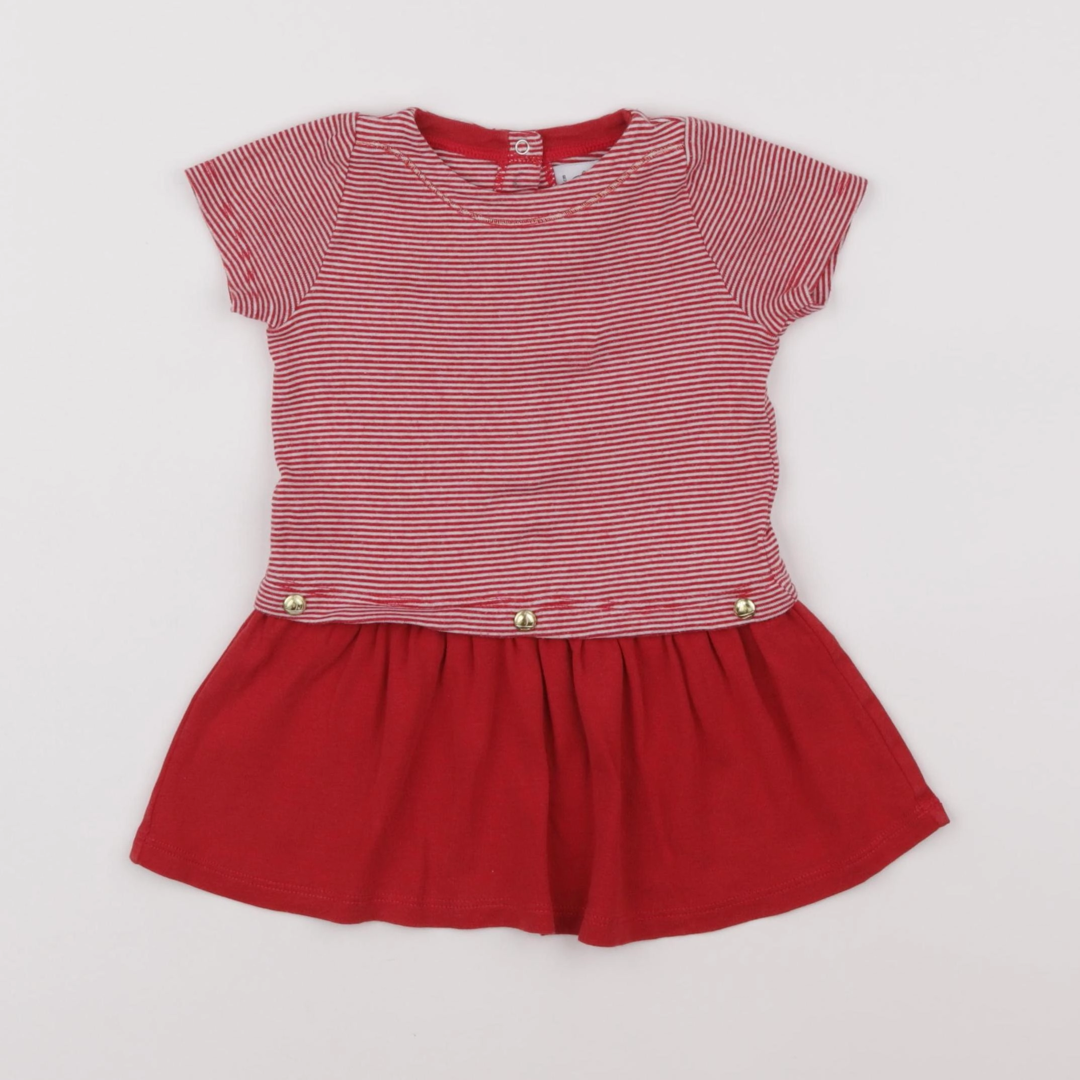 Petit Bateau - robe rouge - 12 mois