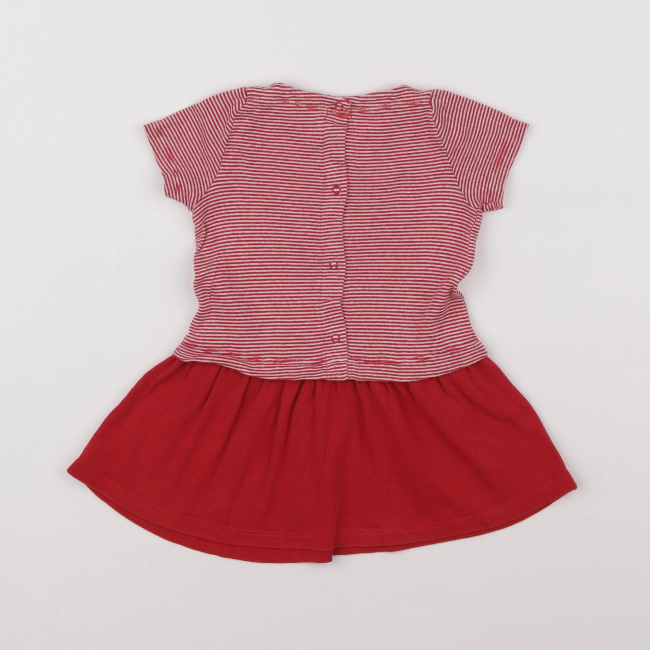 Petit Bateau - robe rouge - 12 mois
