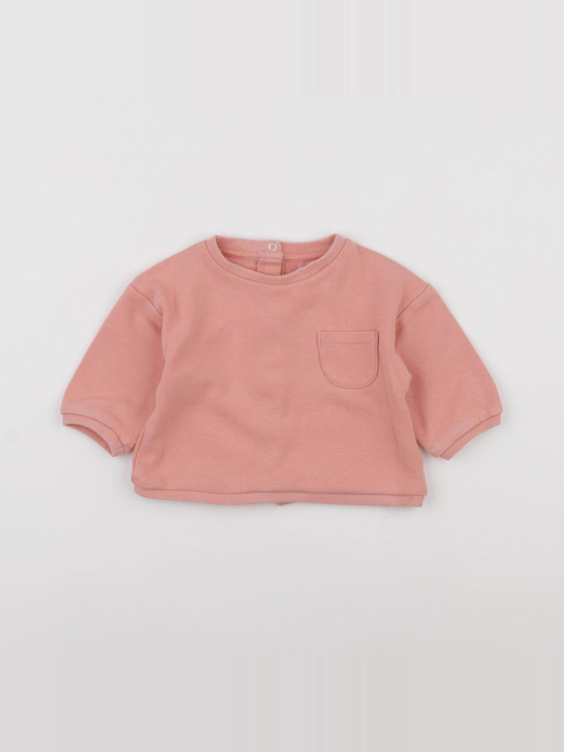 Vertbaudet - sweat rose - 6 mois