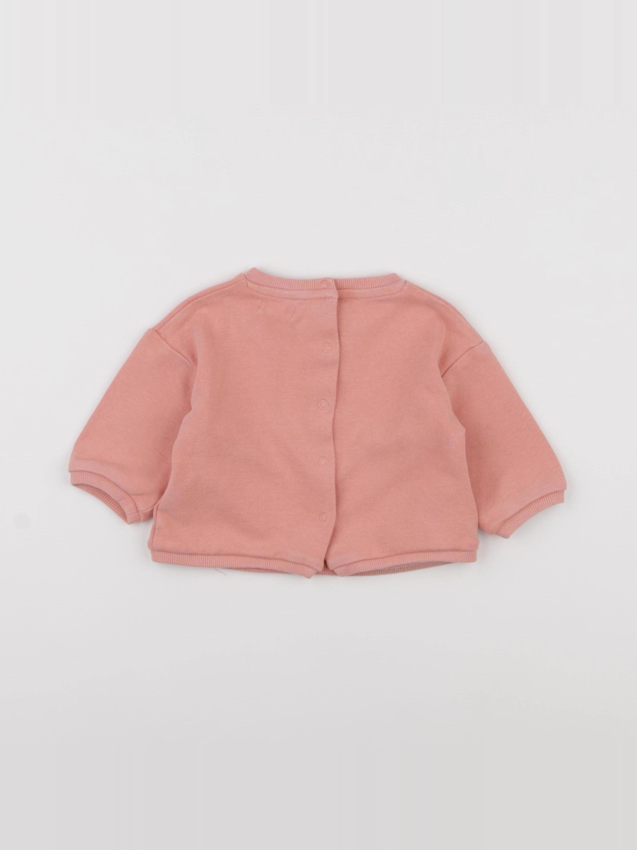 Vertbaudet - sweat rose - 6 mois