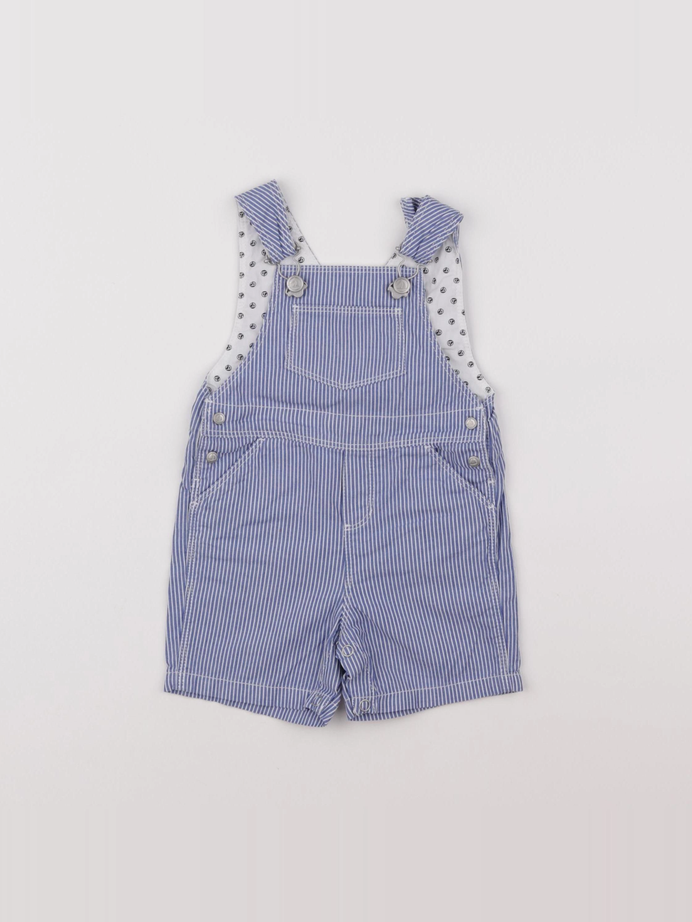 Petit Bateau - salopette bleu - 6 mois