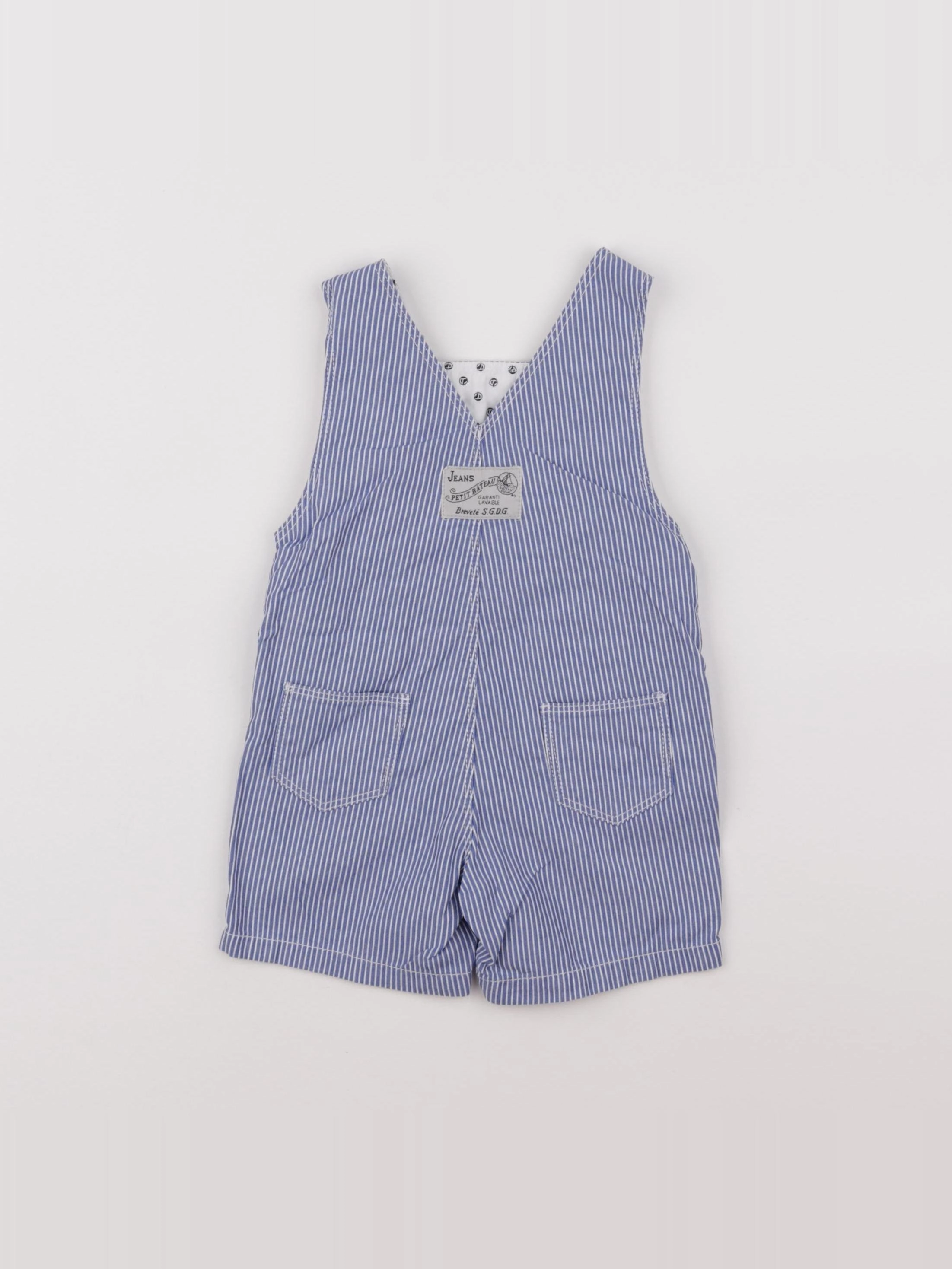Petit Bateau - salopette bleu - 6 mois
