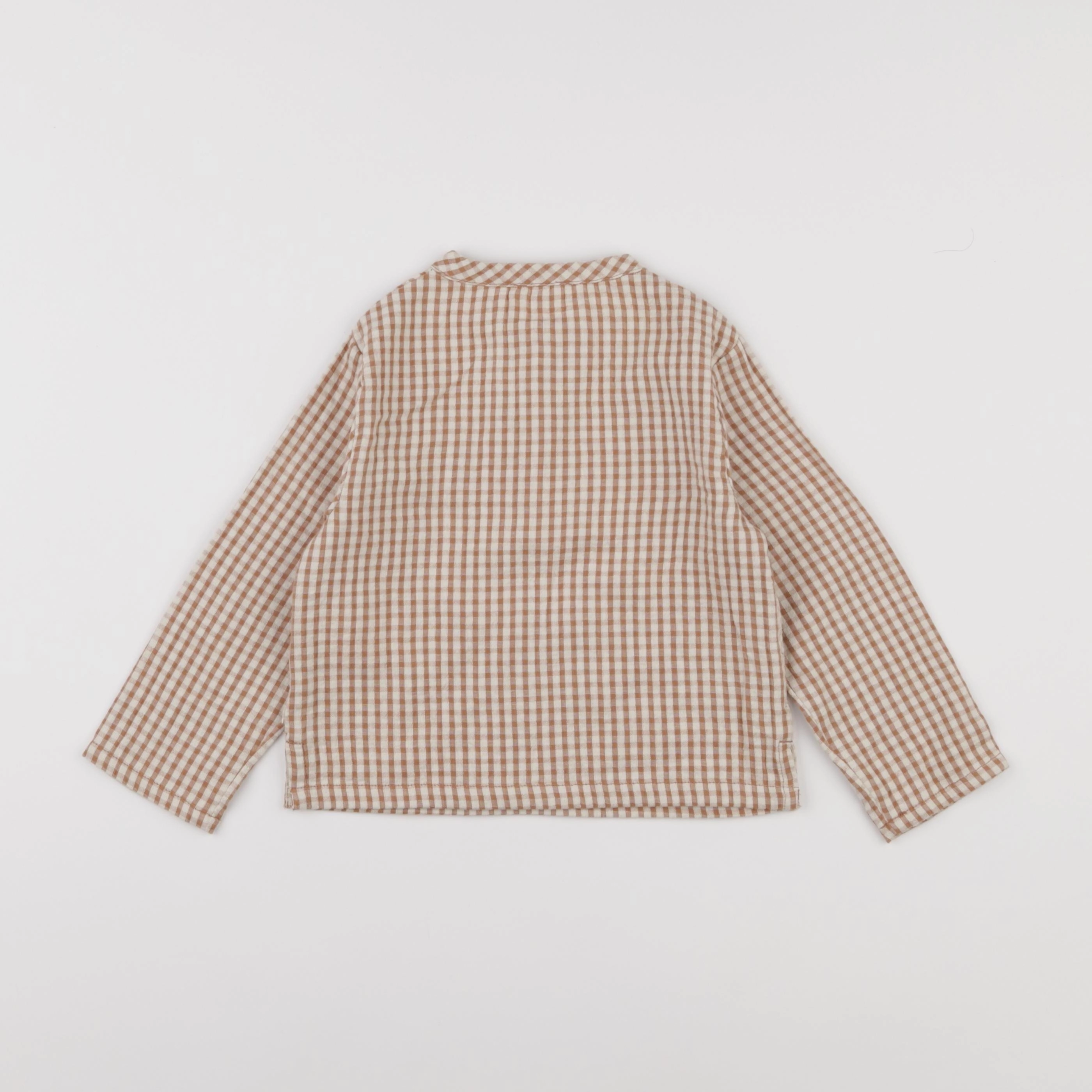 Vertbaudet - chemise beige, marron - 24 mois