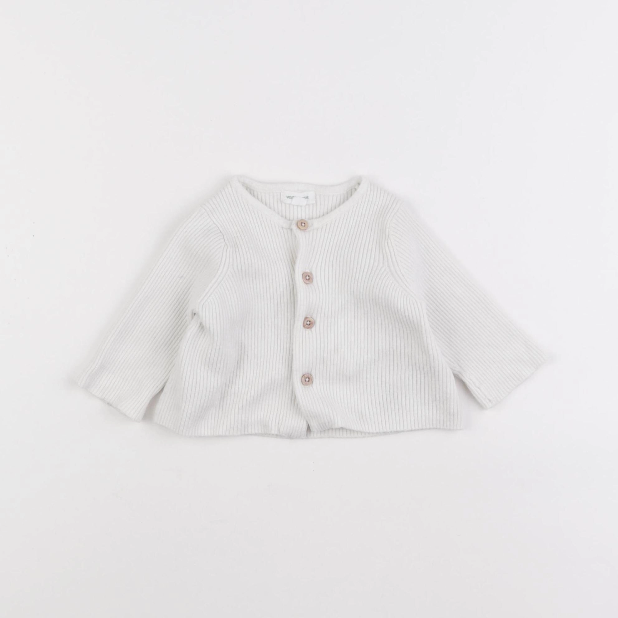 Vertbaudet - gilet blanc - 1 mois