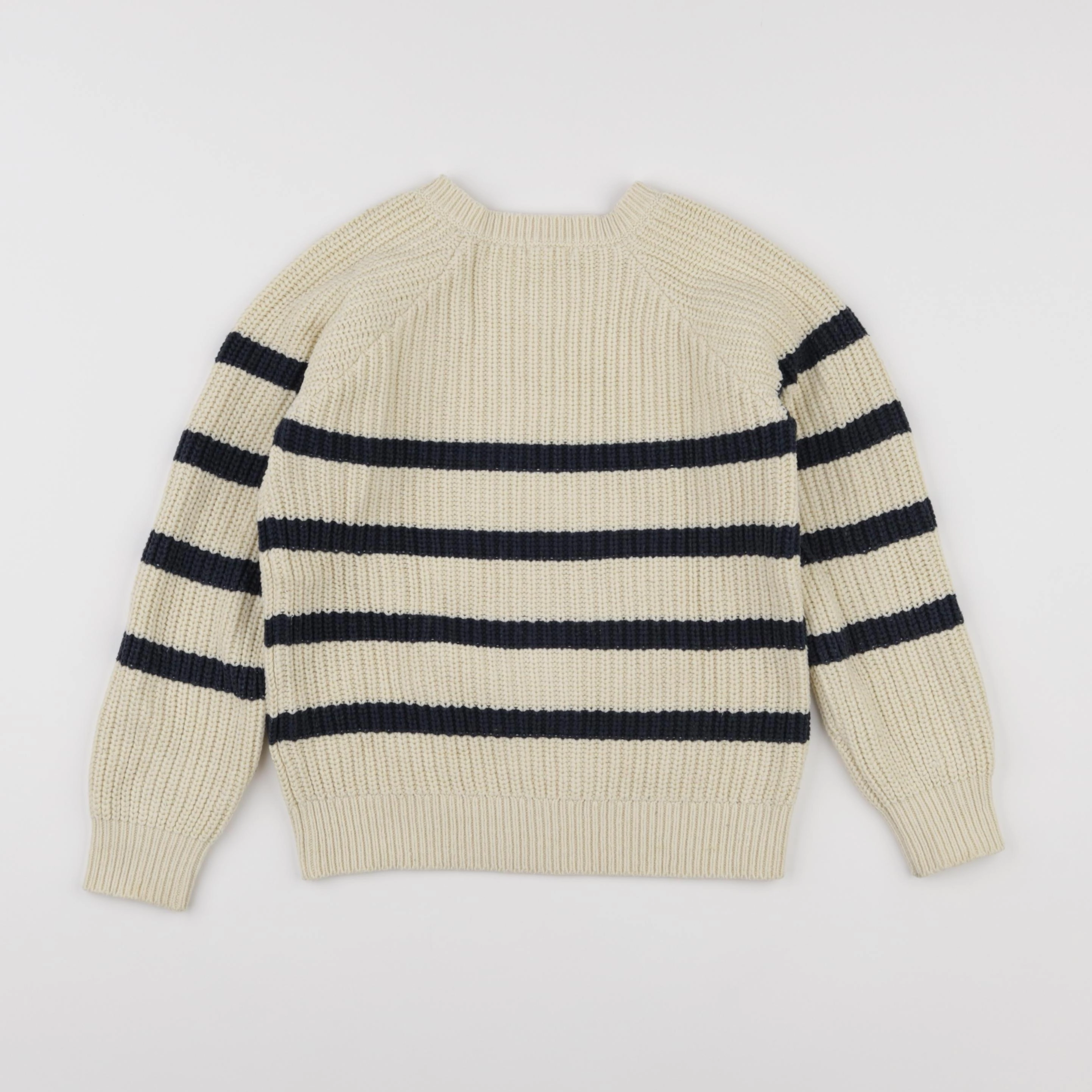 Vertbaudet - pull beige, bleu - 8 ans