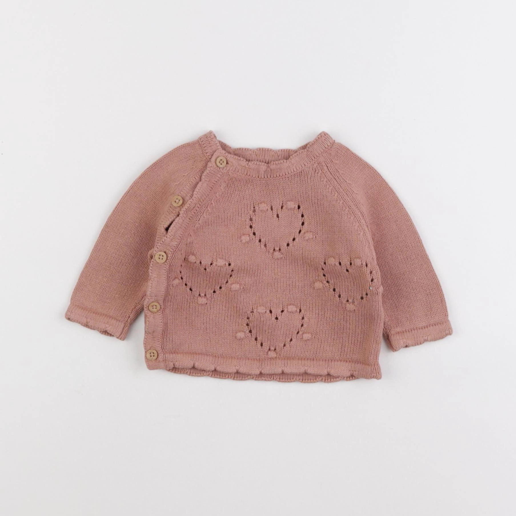 Vertbaudet - pull rose - 1 mois