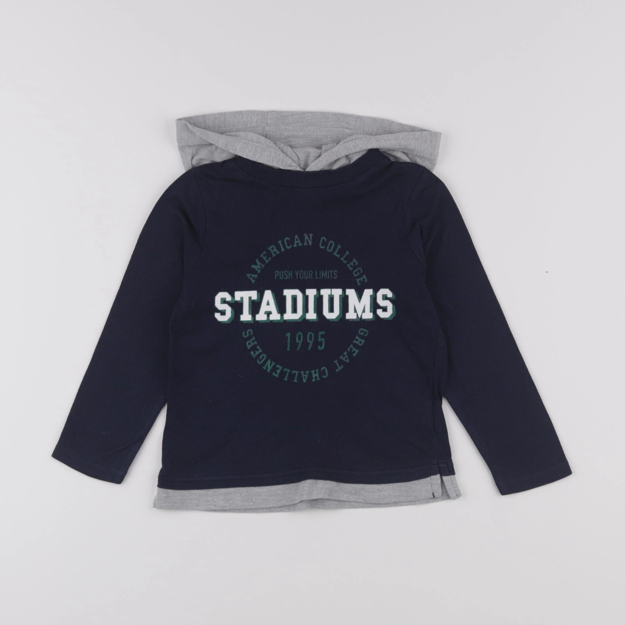 Eden & Victor - tee-shirt bleu, gris - 3 ans