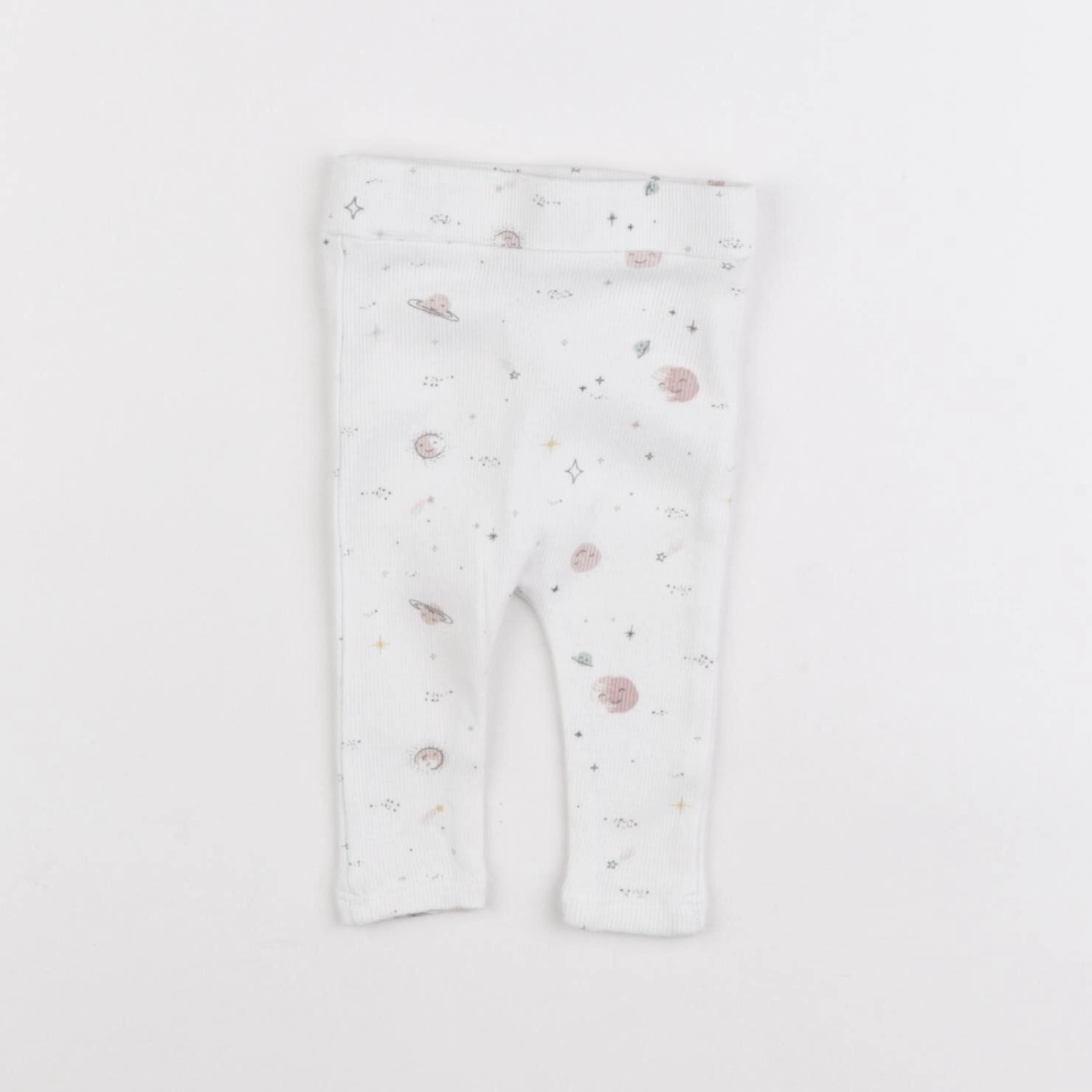Vertbaudet - legging blanc - 1 mois