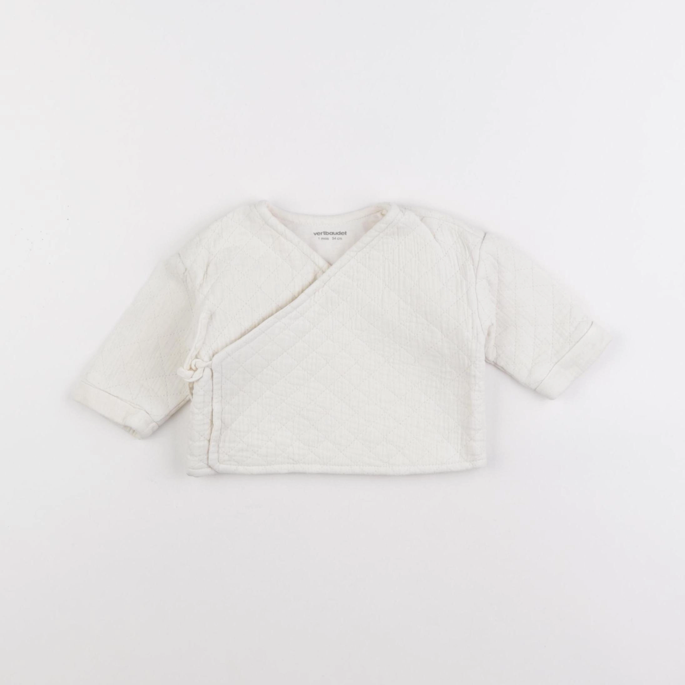 Vertbaudet - veste beige - 1 mois
