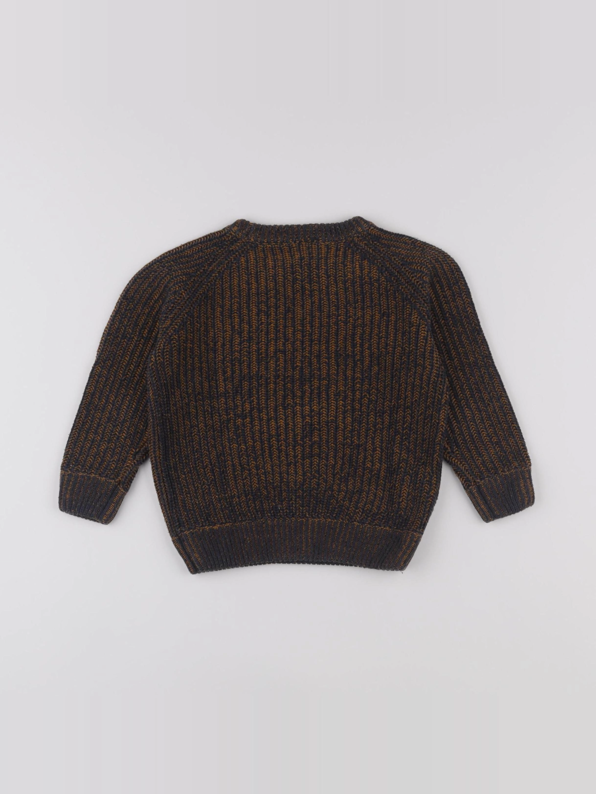Tape à l'oeil - pull orange, bleu - 3 ans