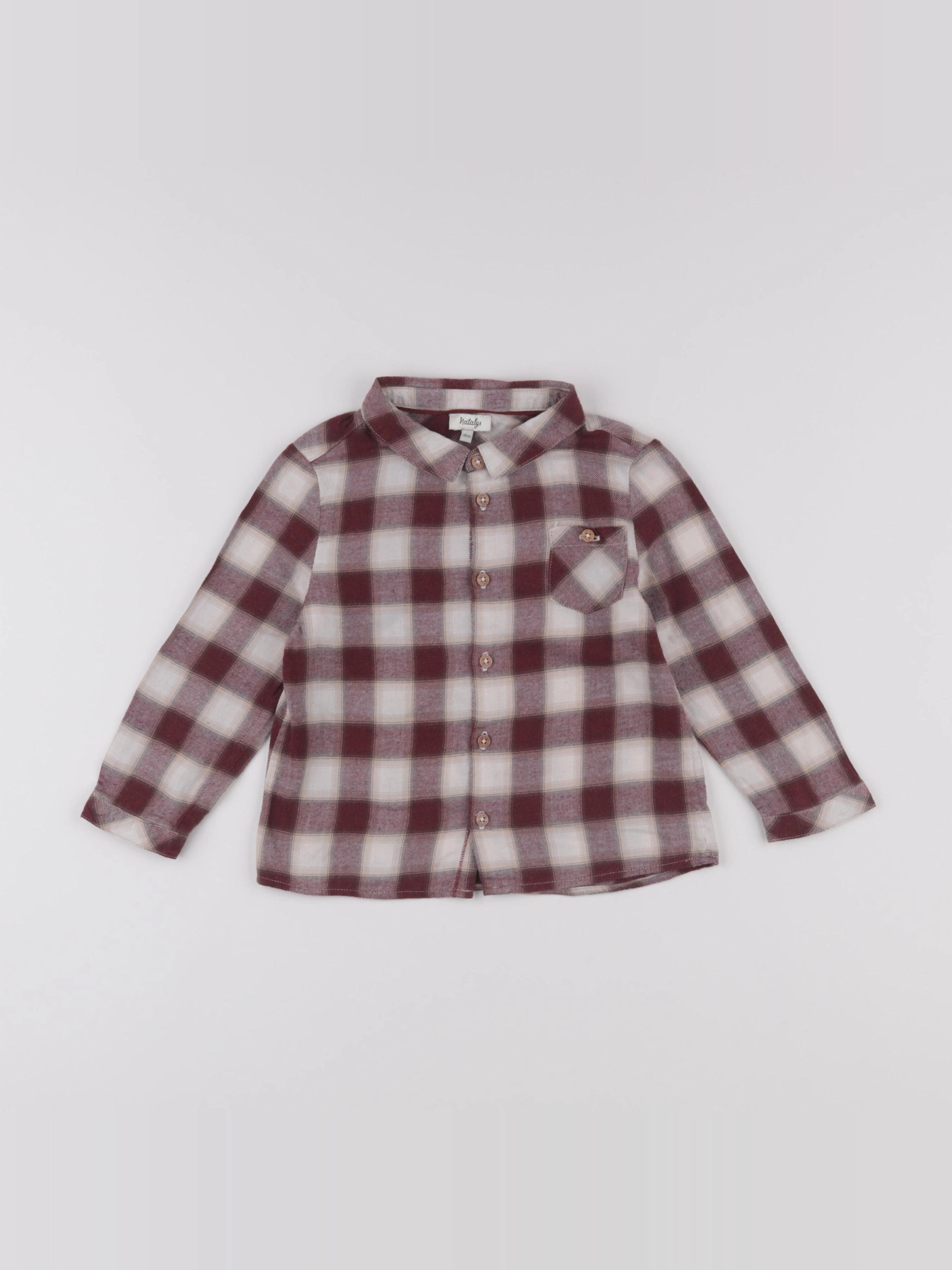 Natalys - chemise rouge - 3 ans